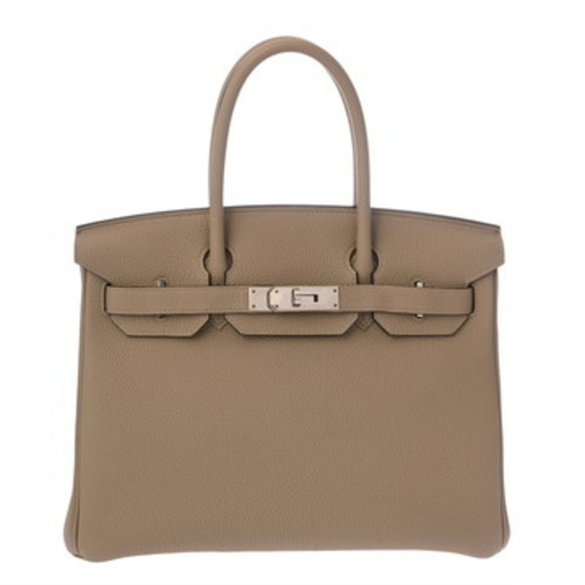 HERMES Birkin 30 Tourtiere Gray C Stamp (circa 2018) Women's Togo Handbag A Rank Pre-owned Ginzo