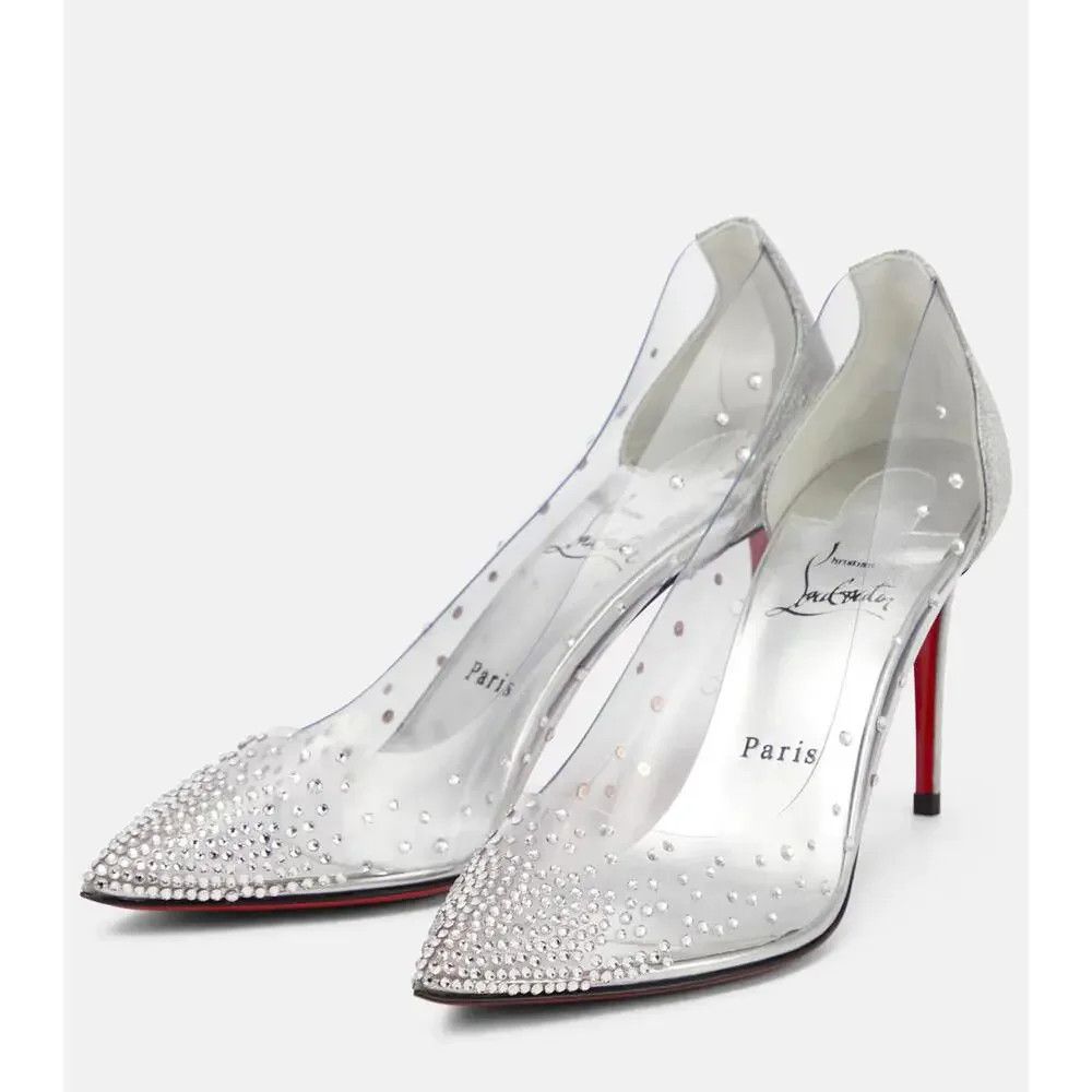 Christian Louboutin os11x0526 Degrastrass PVC 85mm Pumps in Clear Size US 11 / IT 41 - 2 Thumbnail
