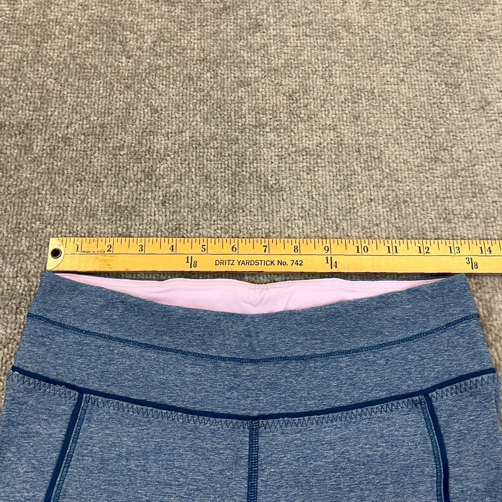 Lululemon LULUEMON Leggings Women Size 6 Blue 17" Capris Cropped Gym Pocket Training Tough Size 28" / US 6 / IT 42 - 5 Thumbnail