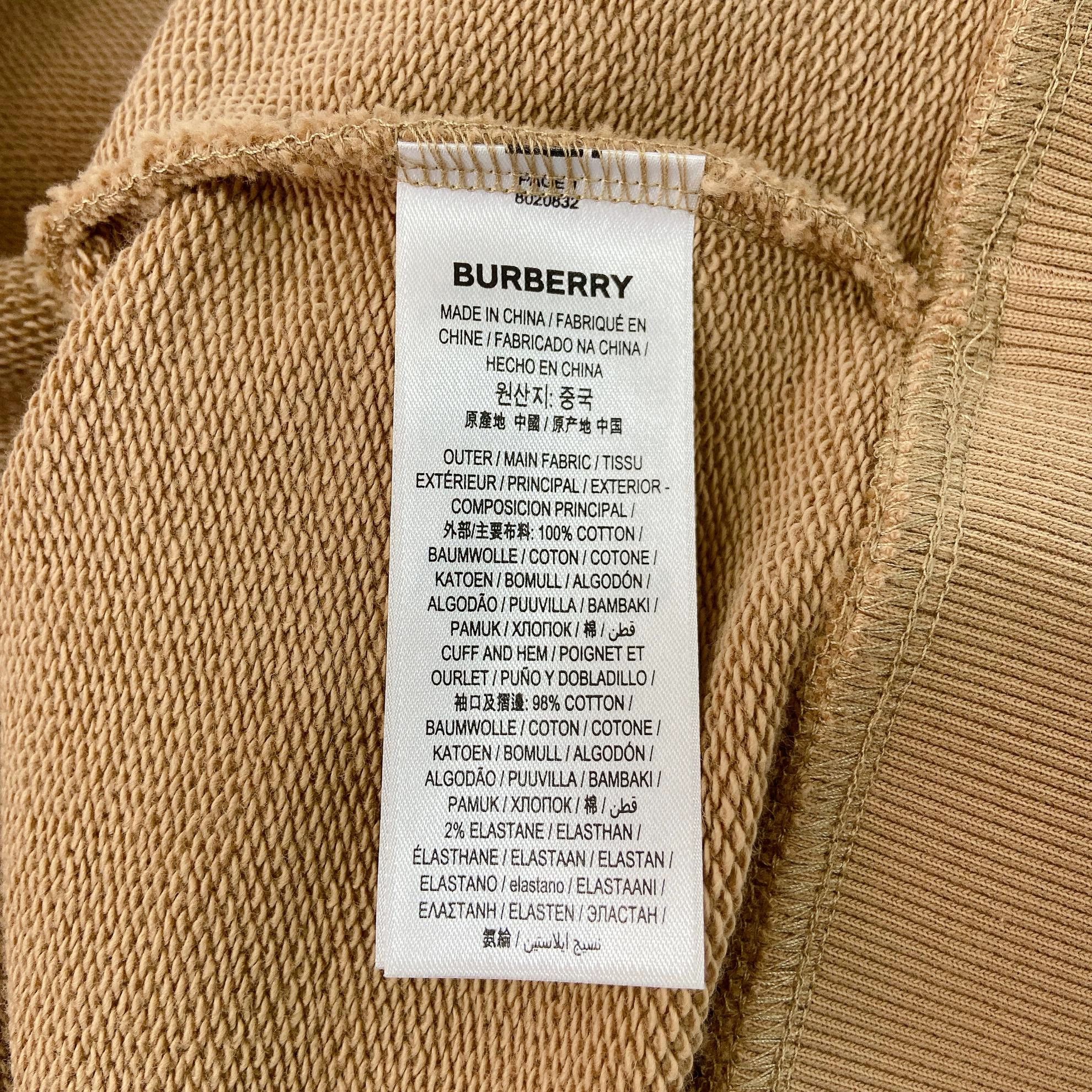 Burberry Burberry Letter Print Hooded Pullover LS Sweatshirt L Size US L / EU 52-54 / 3 - 8 Thumbnail