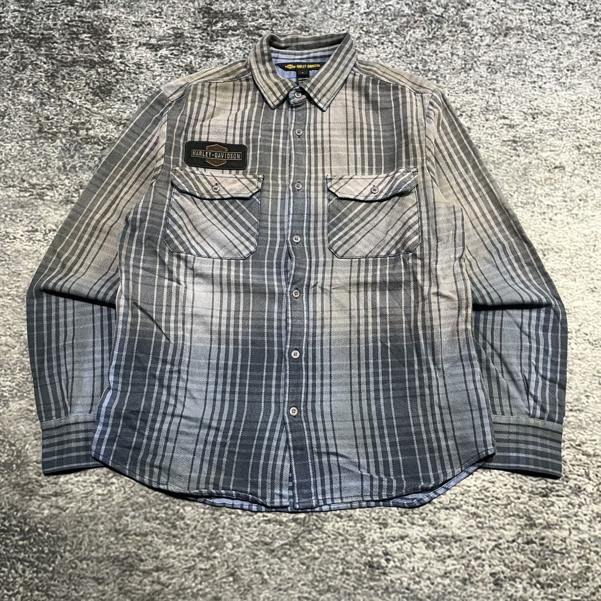 Harley Davidson Vintage Harley Davidson Schematic Plaid Button Up Longsleeve Size US L / EU 52-54 / 3 - 3 Thumbnail