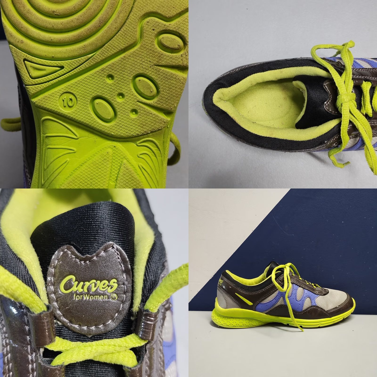 Logo 7 Curves Sneakers Womens Size 10 Multi Colorblock Athletic Running Lace Up Logo Size US 10 / IT 40 - 8 Thumbnail