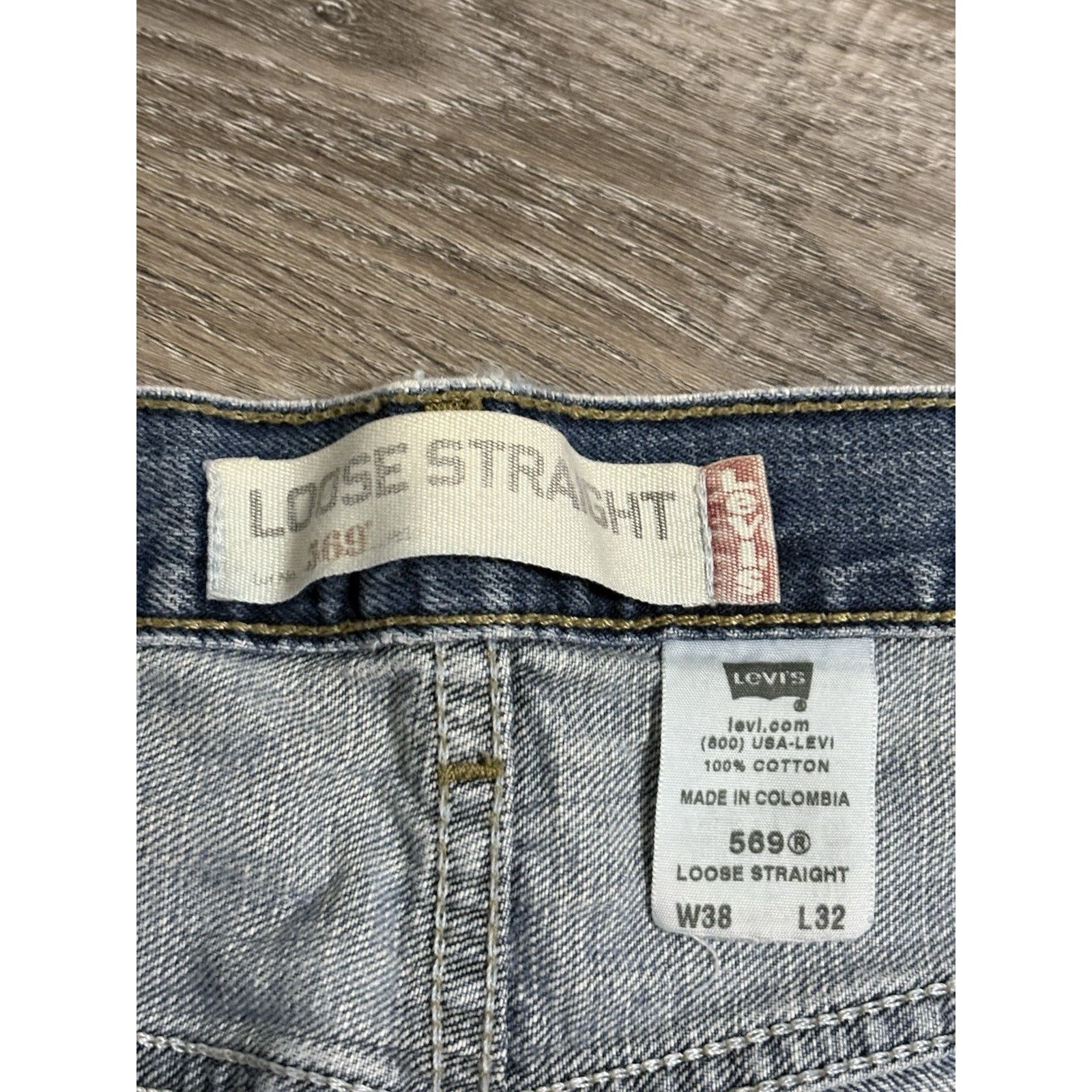 Levi's Vintage Levi’s 569 Loose Straight Fit Baggy Jeans Mens 40x31 Size 40" / US 18 - 7 Thumbnail