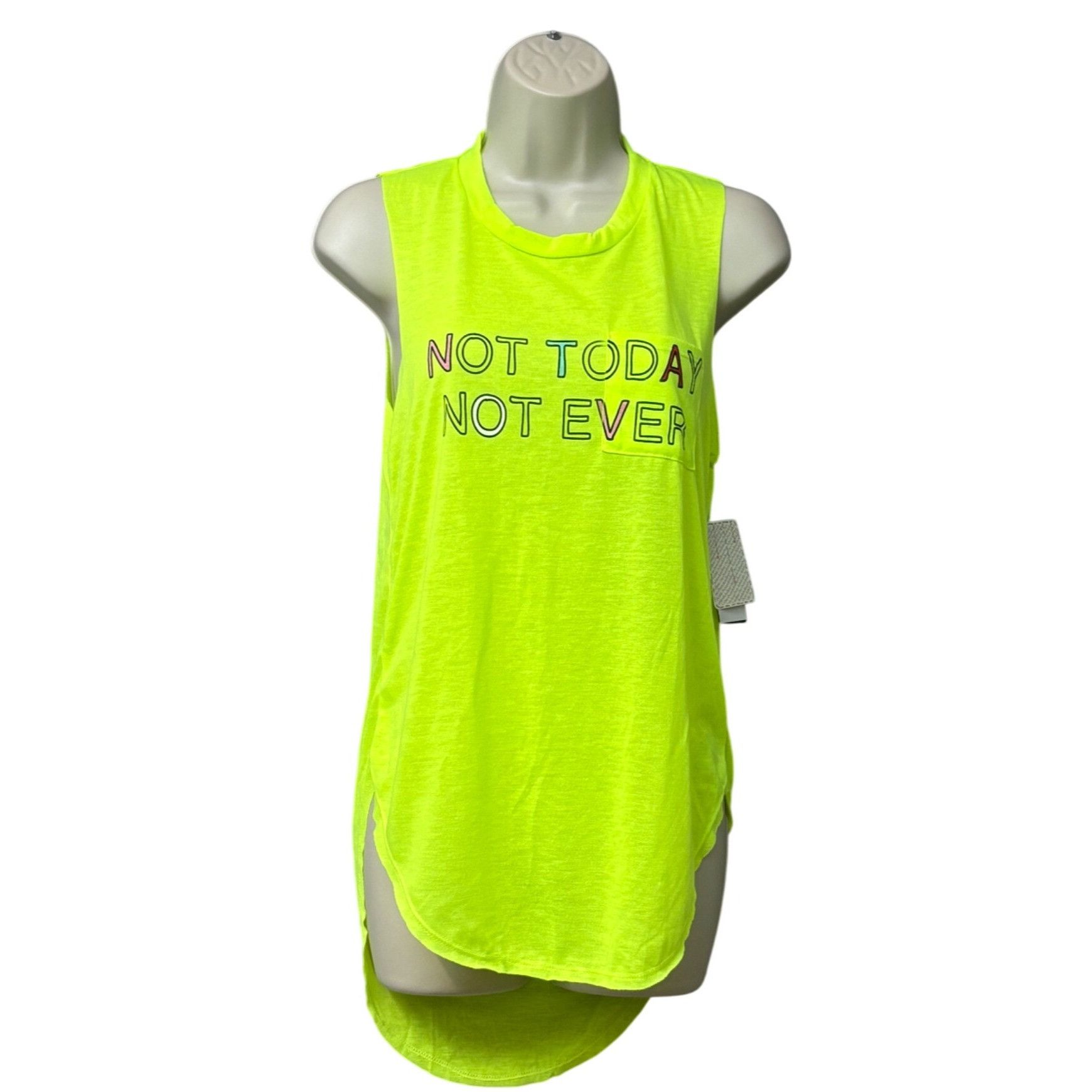 Other Rebellious One Junior's “Not Now Not Ever” Tank Top, Neon Y Size XS / US 0-2 / IT 36-38 - 3 Thumbnail