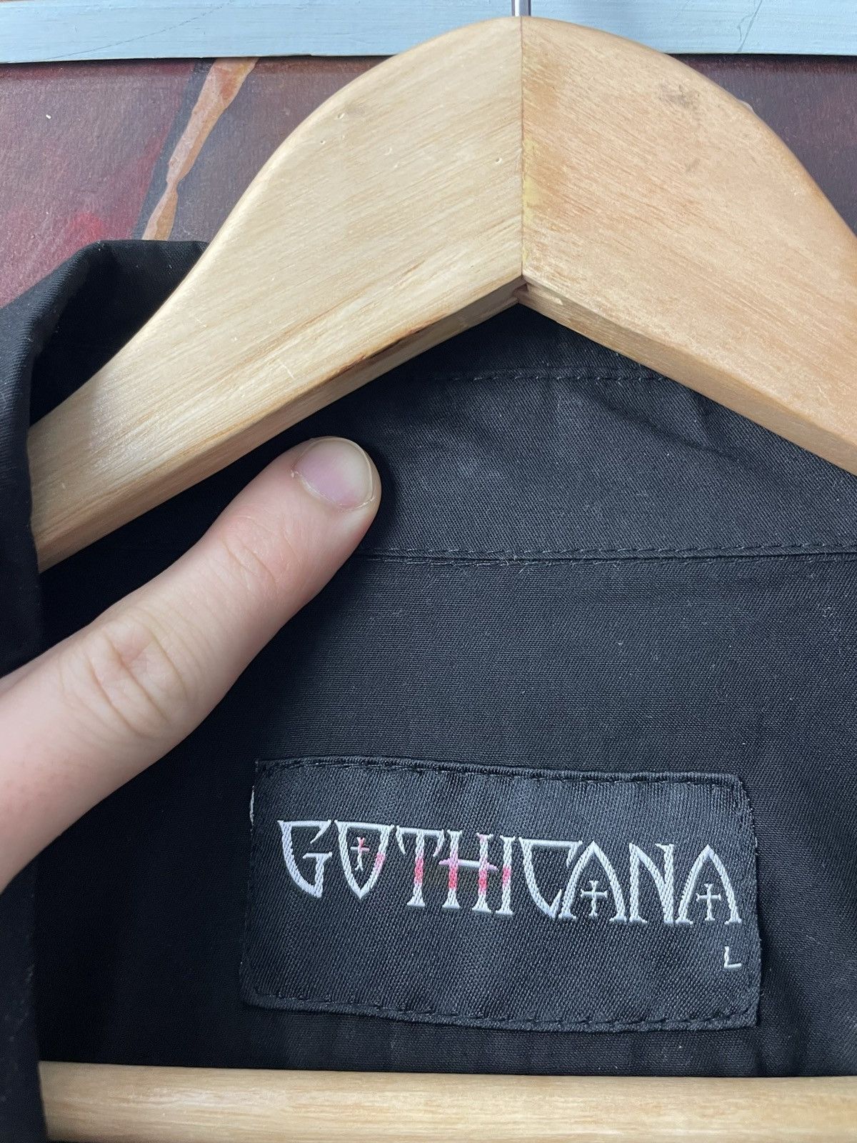 Vintage Gothicana Black Avant Garde Button Up Shirt Alternative Emo Size US L / EU 52-54 / 3 - 4 Thumbnail