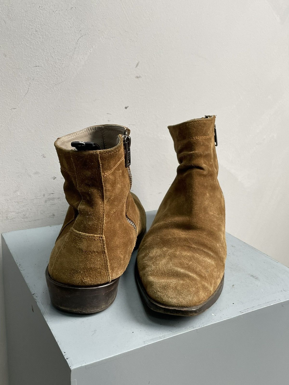 Allsaints Rare Gudi style All Saints suede zipper ankle leather boots Size US 10 / EU 43 - 10 Thumbnail