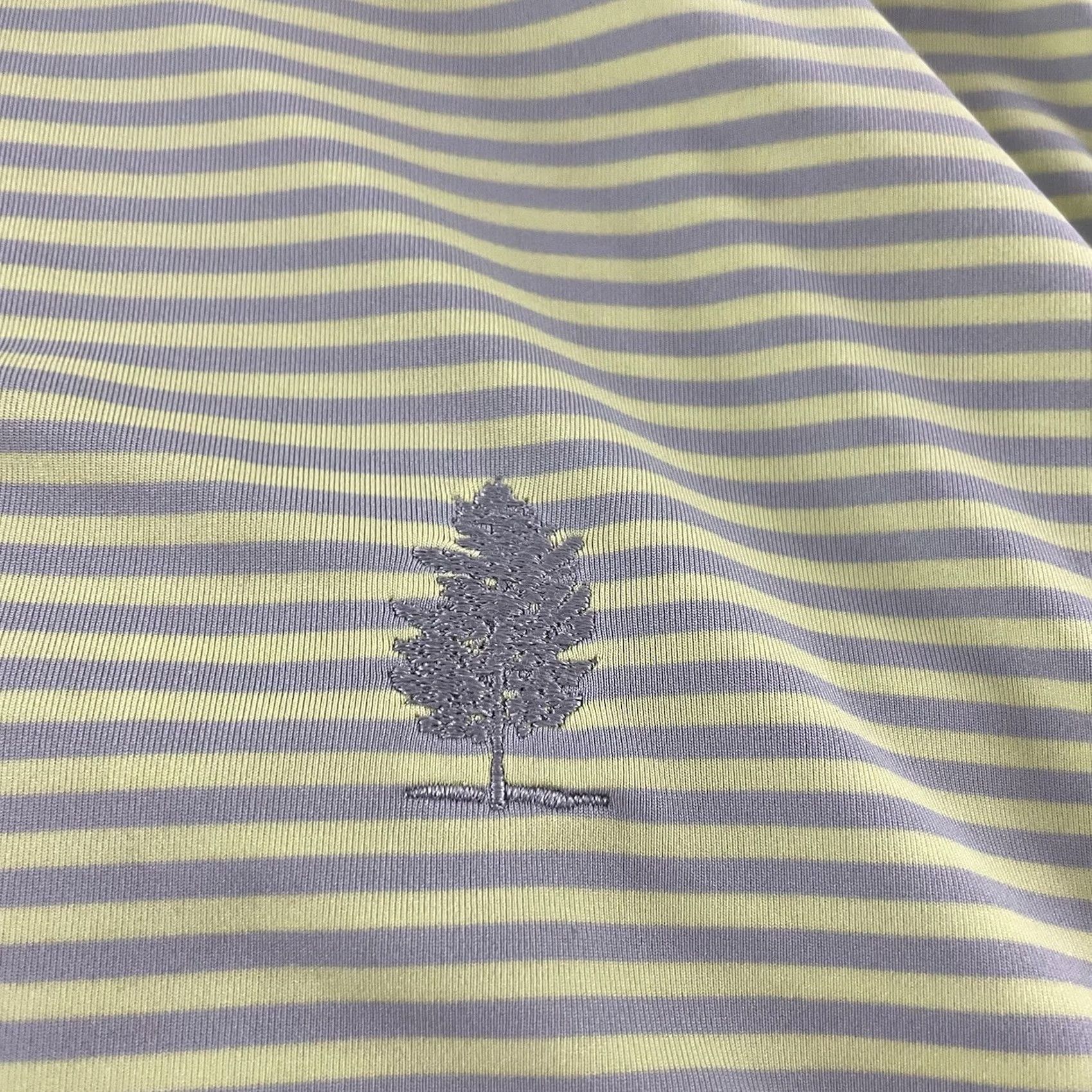 Footjoy FootJoy Striped Short Sleeve Button-Up Golf Polo Shirt Men's Large Green Gray Size US L / EU 52-54 / 3 - 3 Thumbnail