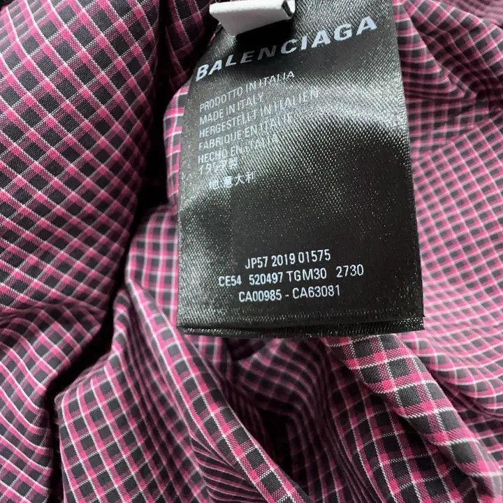 Balenciaga Balenciaga Balenciaga Pink Striped Letter Shirt -2507 Size US S / EU 44-46 / 1 - 2 Thumbnail