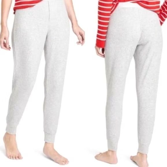 Vintage Wondershop Women's Pajama Pants - Gray 2XL Pull On Knit Pajama Bottoms Christmas Holiday, 2XL, Girls, Women Size 40" / US 18 - 2 Thumbnail