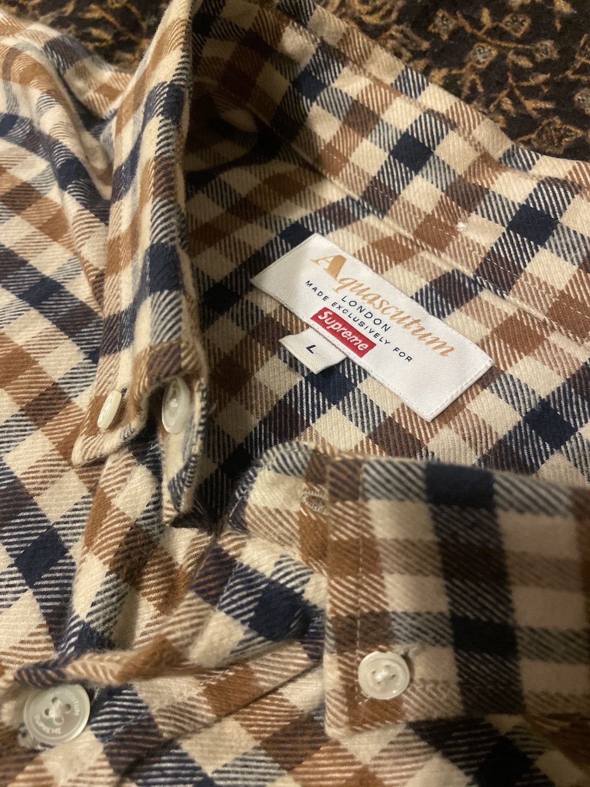 Supreme Supreme x Aquascutum Flannel Shirt | Grailed