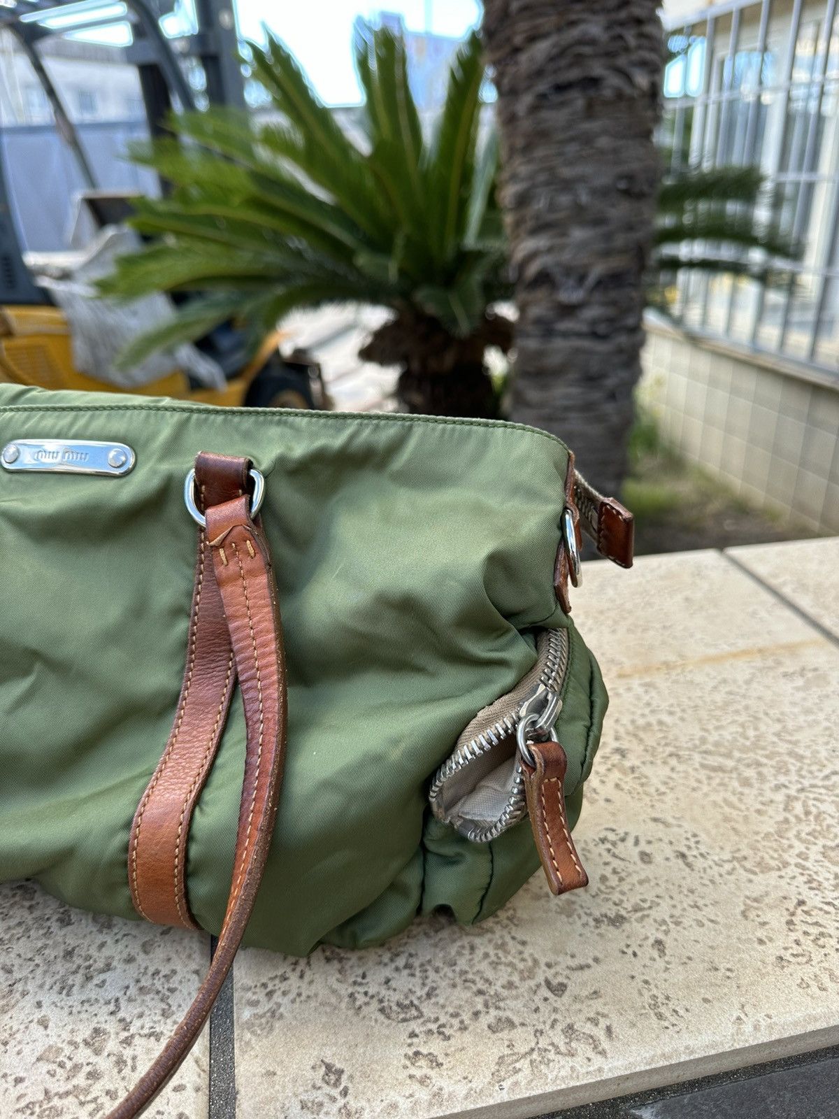 Miu Miu Miu Miu Nylon Green Bag RARE Size ONE SIZE - 4 Thumbnail