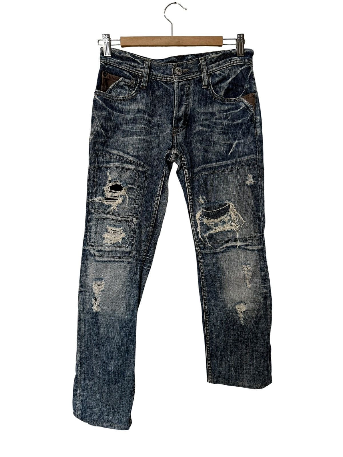 Japanese Brand Vintage Difference Rupert Ripped Denim Jeans Size 28" / US 6 / IT 42 - 1 Thumbnail