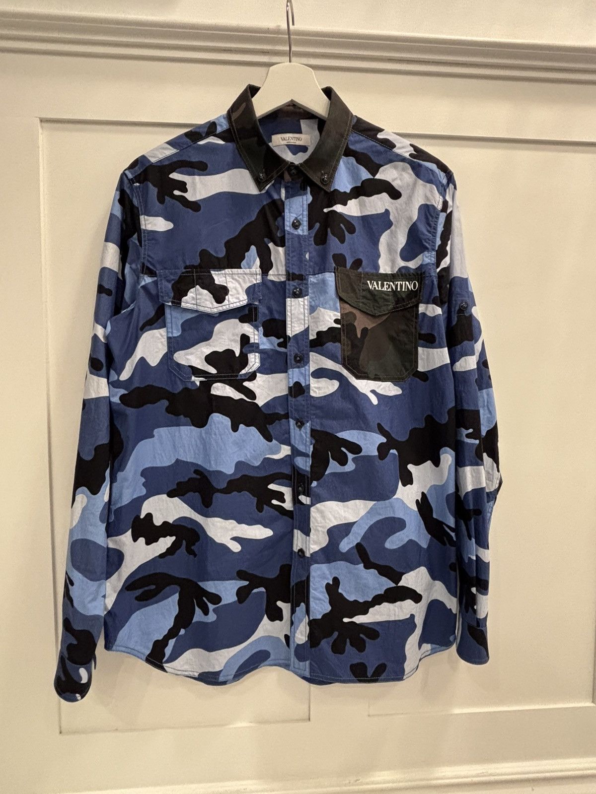 Valentino VALENTINO Camouflage Shirt Size US M / EU 48-50 / 2 - 1 Thumbnail