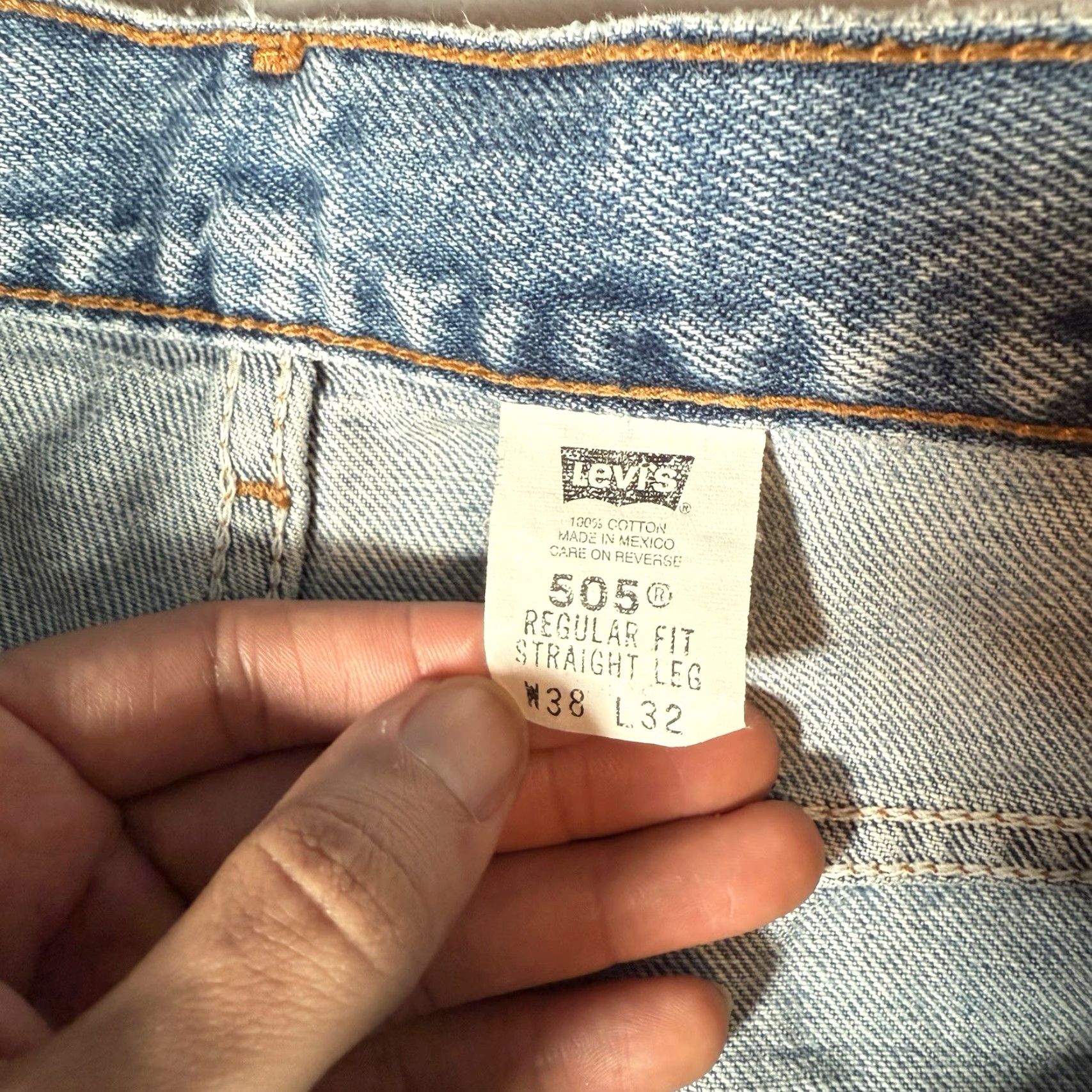 Levi's VINTAGE Levi's 505 Straight Leg Jeans Mens 36x32 Blue 90s Size US 36 / EU 52 - 6 Thumbnail
