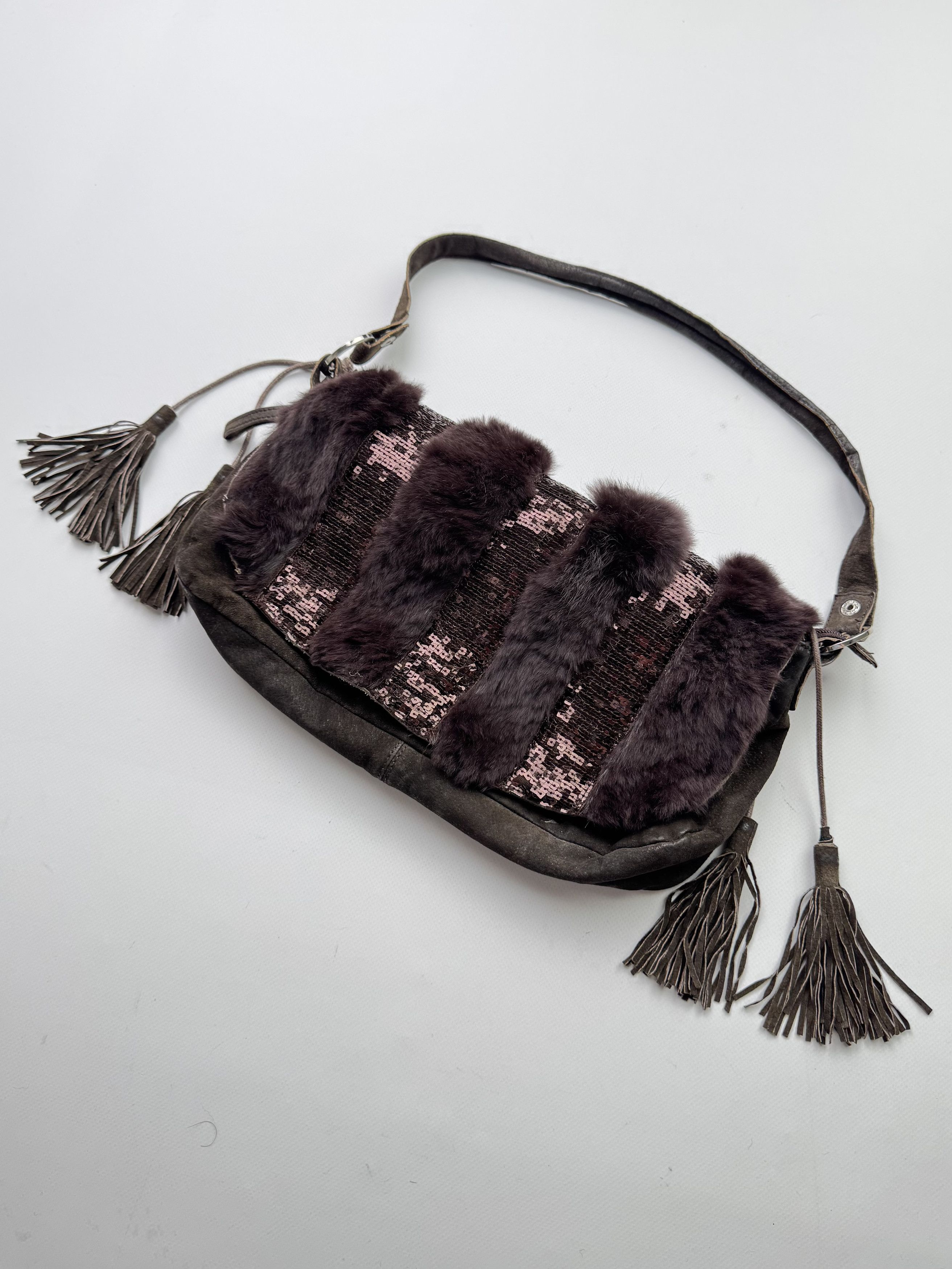 Hysteric Glamour Vintage Suede/Real Fur Handle Bag B669(V460)E2 Size ONE SIZE - 1 Thumbnail