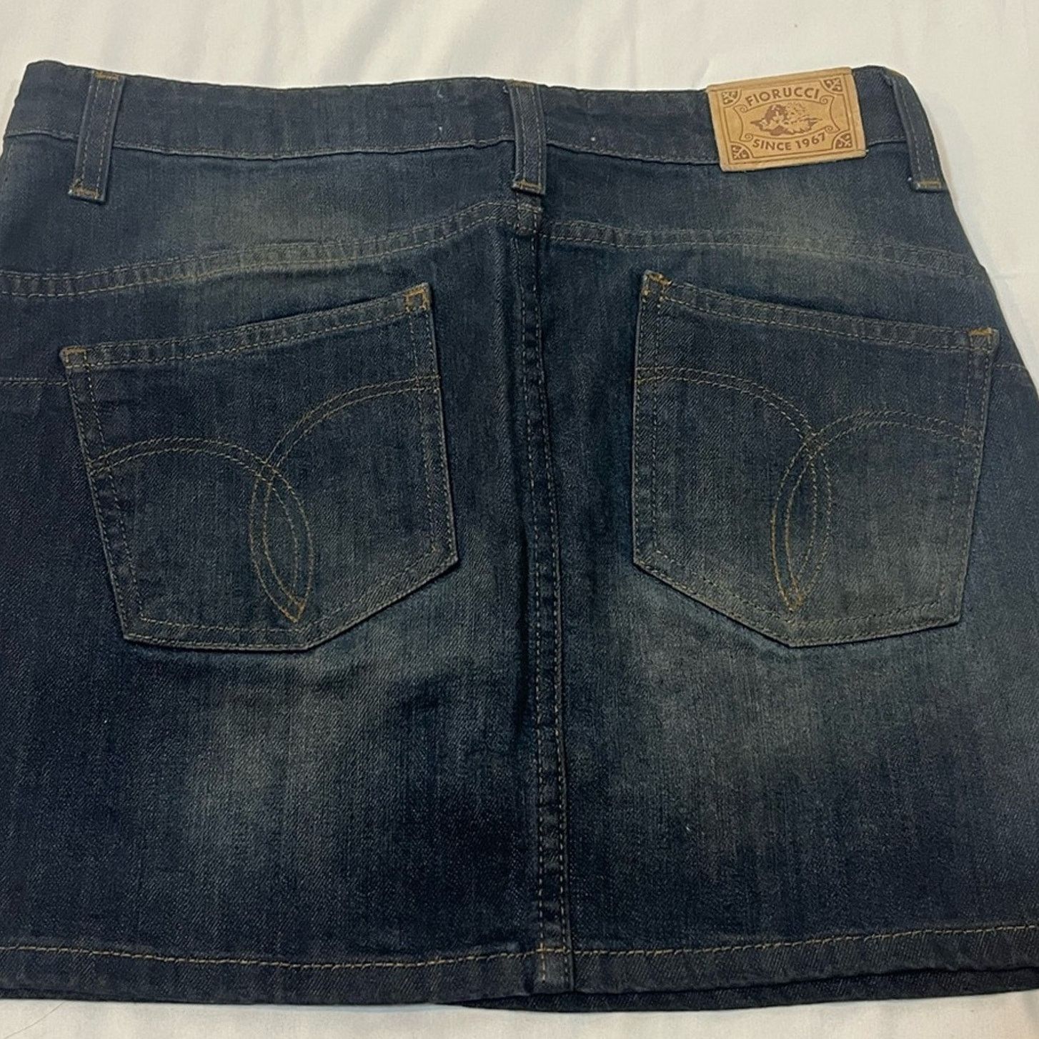 Fiorucci Fiorucci Dark Denim Mini Skirt Size 27" / US 4 / IT 40 - 5 Thumbnail