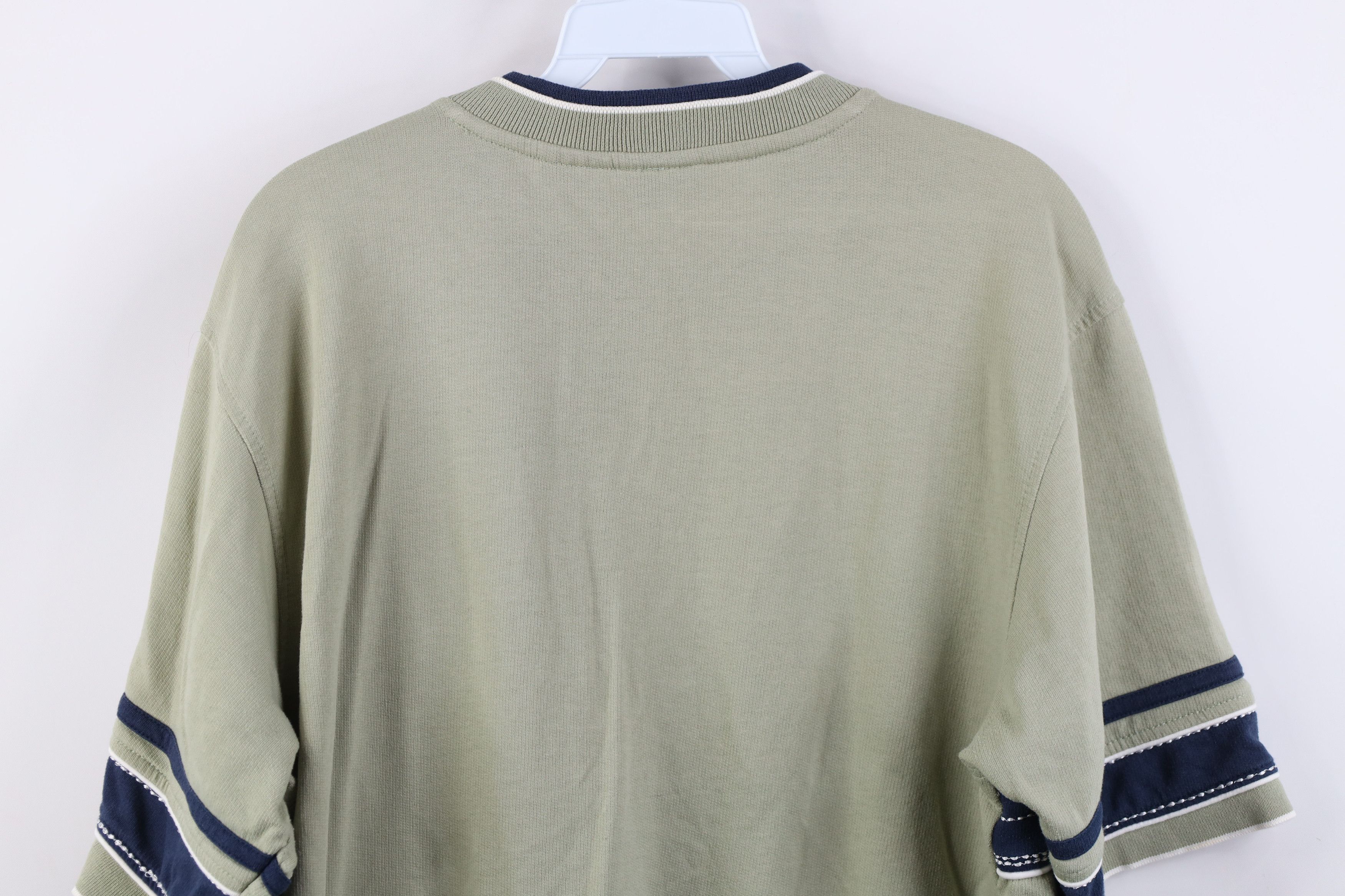 Vintage Vintage 90s Streetwear Block Ribbed Knit Henley T-Shirt Size US XL / EU 56 / 4 - 13 Thumbnail