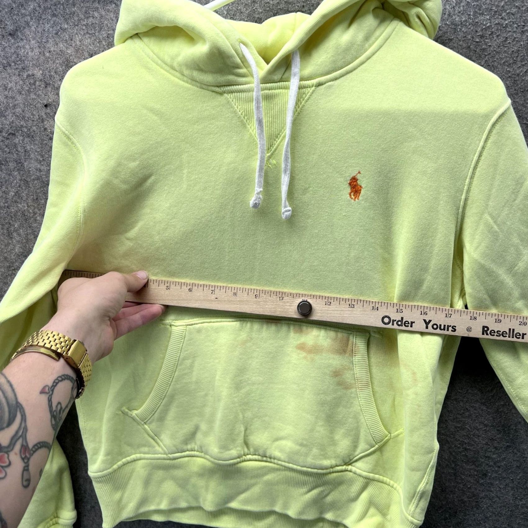 Polo Ralph Lauren Polo Ralph Lauren Hoodie Womens Small Yellow Fleece Pullover Sweatshirt Pony Logo Kangaroo Pocket Size S / US 4 / IT 40 - 5 Thumbnail