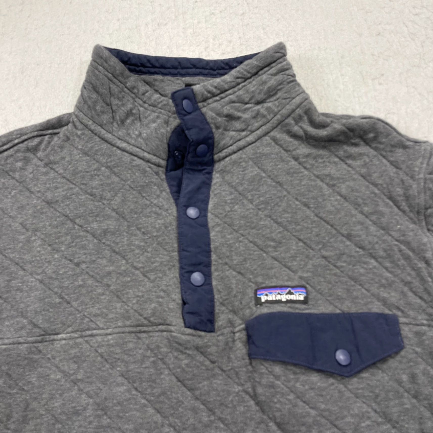 Patagonia Patagonia Jacket Mens Large Gray Quilted Snap T Pullover Organic Cotton Read Size US L / EU 52-54 / 3 - 2 Thumbnail