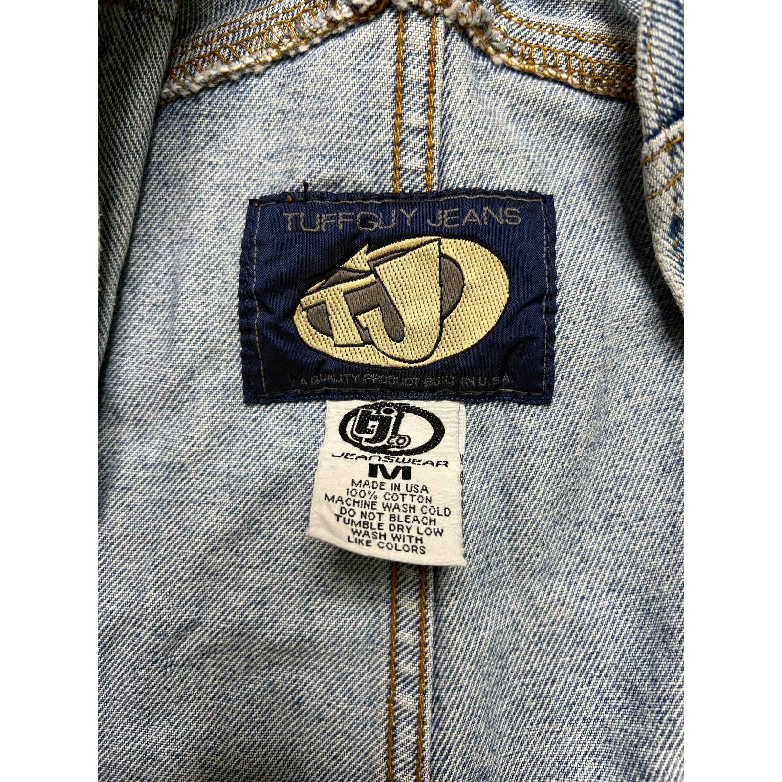Vintage Tuffguy Jeans 37x30 M Vintage 90's Y2K Denim Overalls Size 37" - 4 Thumbnail
