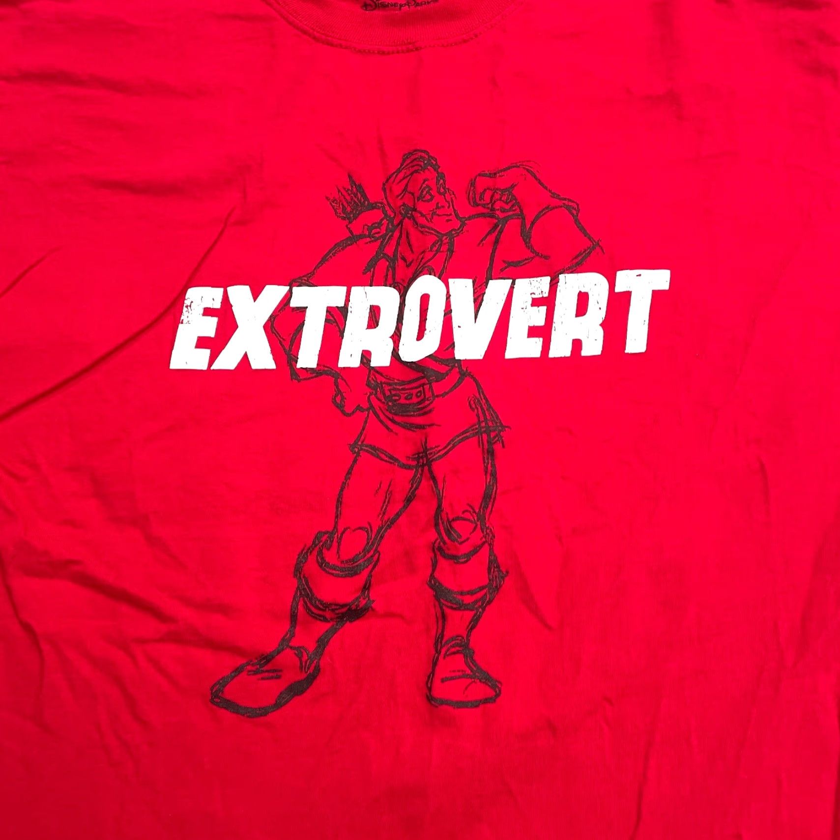 Disney Disney Gaston T-Shirt Mens XL Red Cotton Graphic Crew Tee Size US XL / EU 56 / 4 - 3 Thumbnail