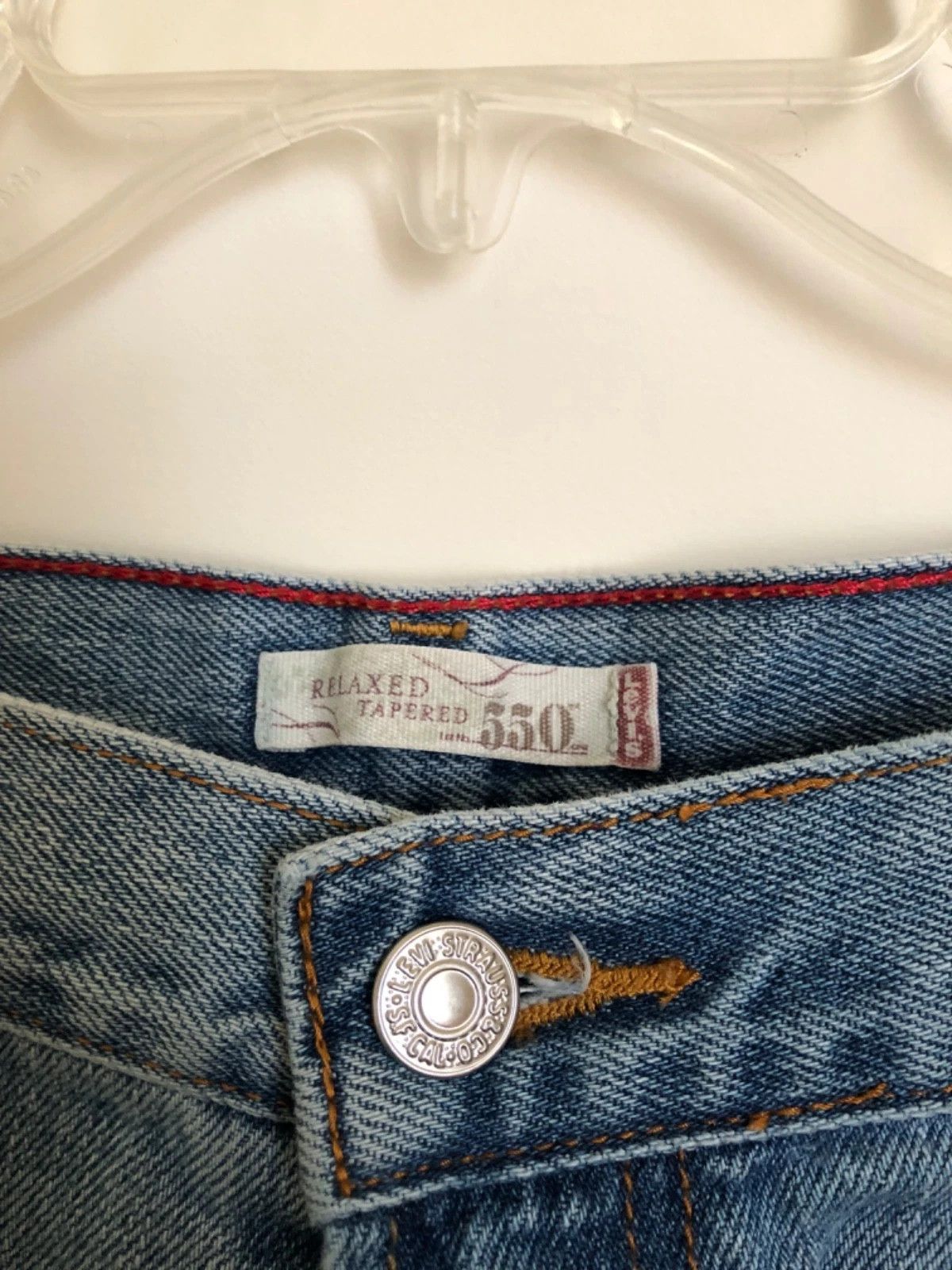 Levi's Vintage Clothing Levis Jeans 14 Blue Vintage 550 Tapered Relaxed Fit Casual Size 36" / US 14 / IT 50 - 4 Thumbnail
