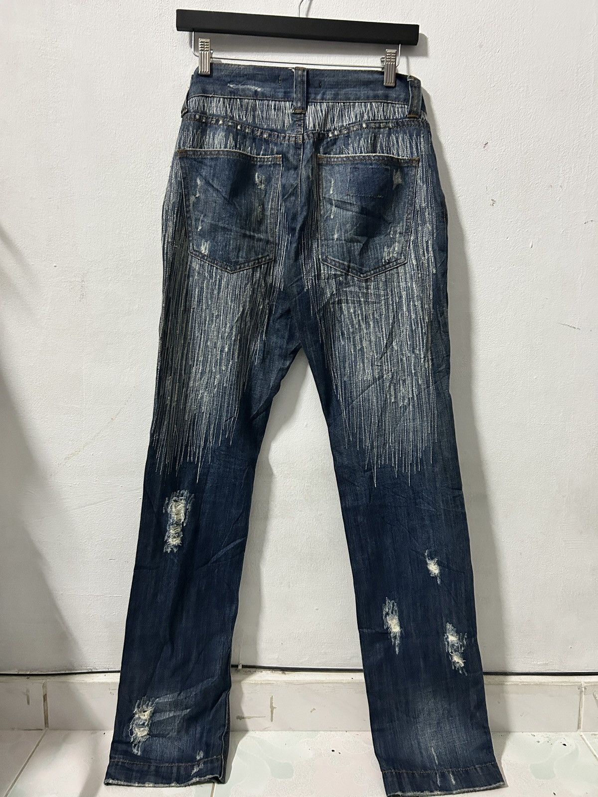 Dolce & Gabbana Dolce gabbana vertical ribbed jeans distressed look Size US 33 - 5 Thumbnail