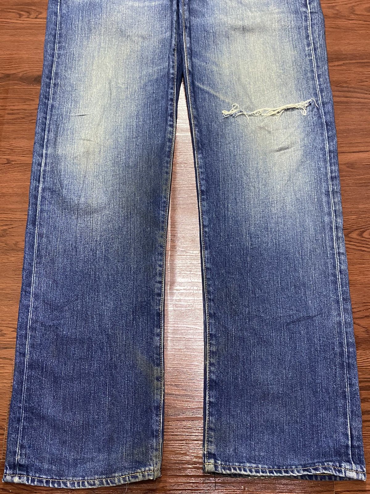 Japanese Brand Vintage Japanese Brands Gu Mud Wash Distressed Loose Jeans Size US 34 / EU 50 - 5 Thumbnail