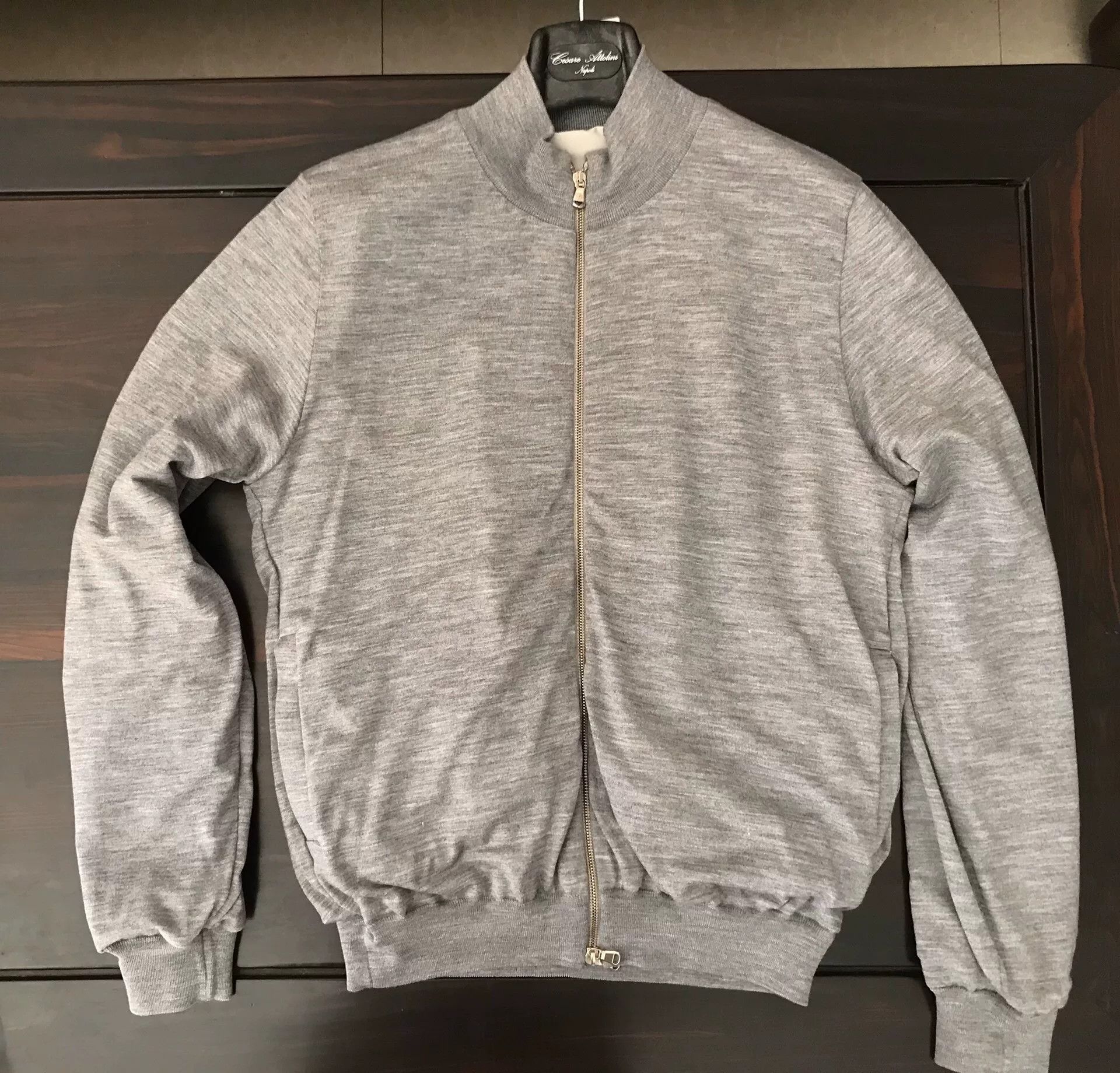 Cesare Attolini cesare attolini gray wool bomber jacket Size US L / EU 52-54 / 3 - 1 Thumbnail
