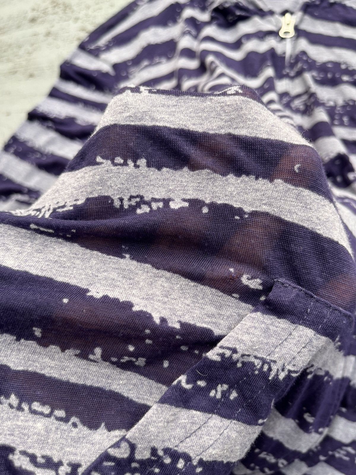 Hysteric Glamour × Japanese Brand SFIT TWEENS SLIK STRIPE MESHTOP HOODIE PUNK Size US M / EU 48-50 / 2 - 4 Thumbnail
