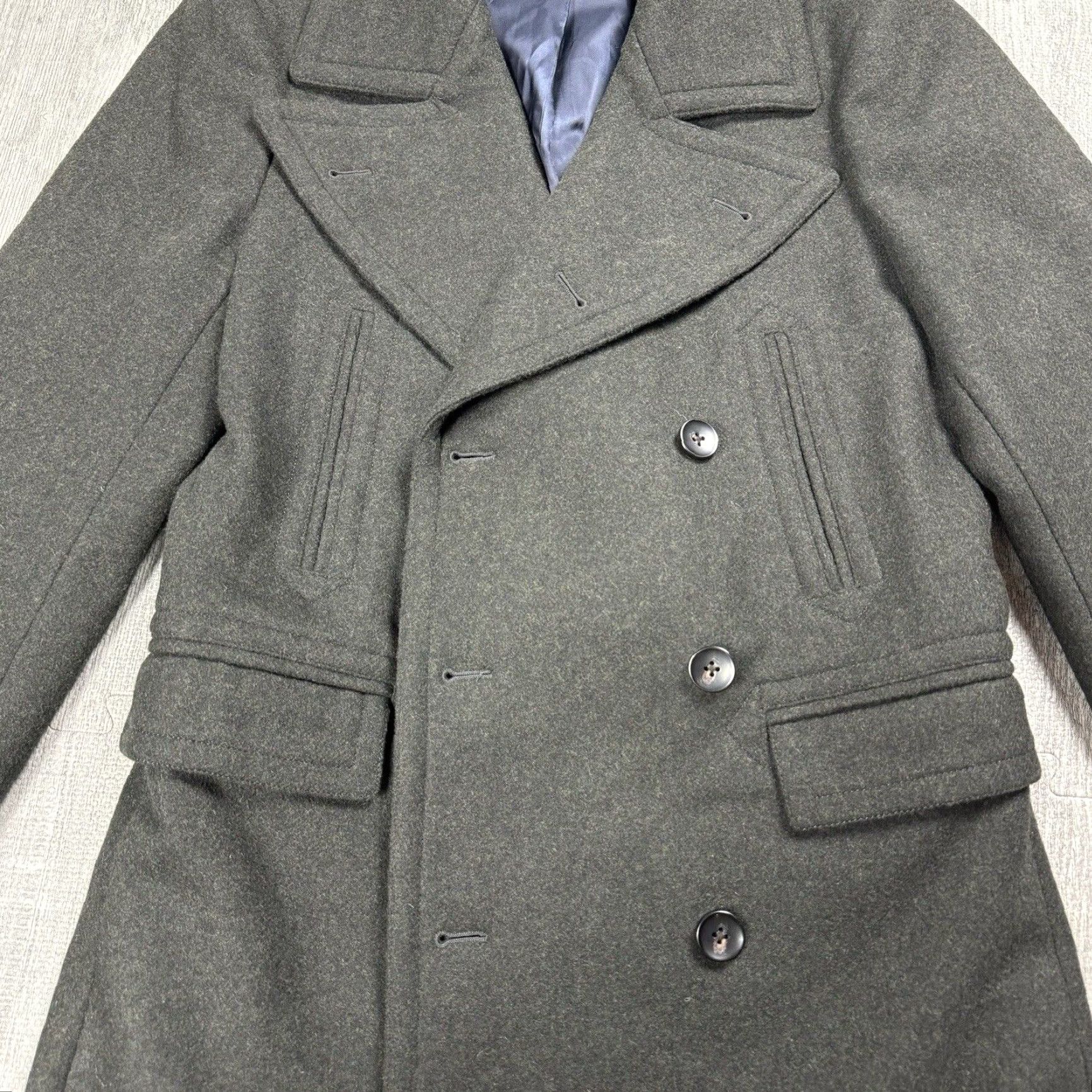 Suitsupply SUITSUPPLY PEACOAT PHOENIX Dark Green Wool Coat US 36 Regular Mens Classic Business Size 36R - 7 Thumbnail