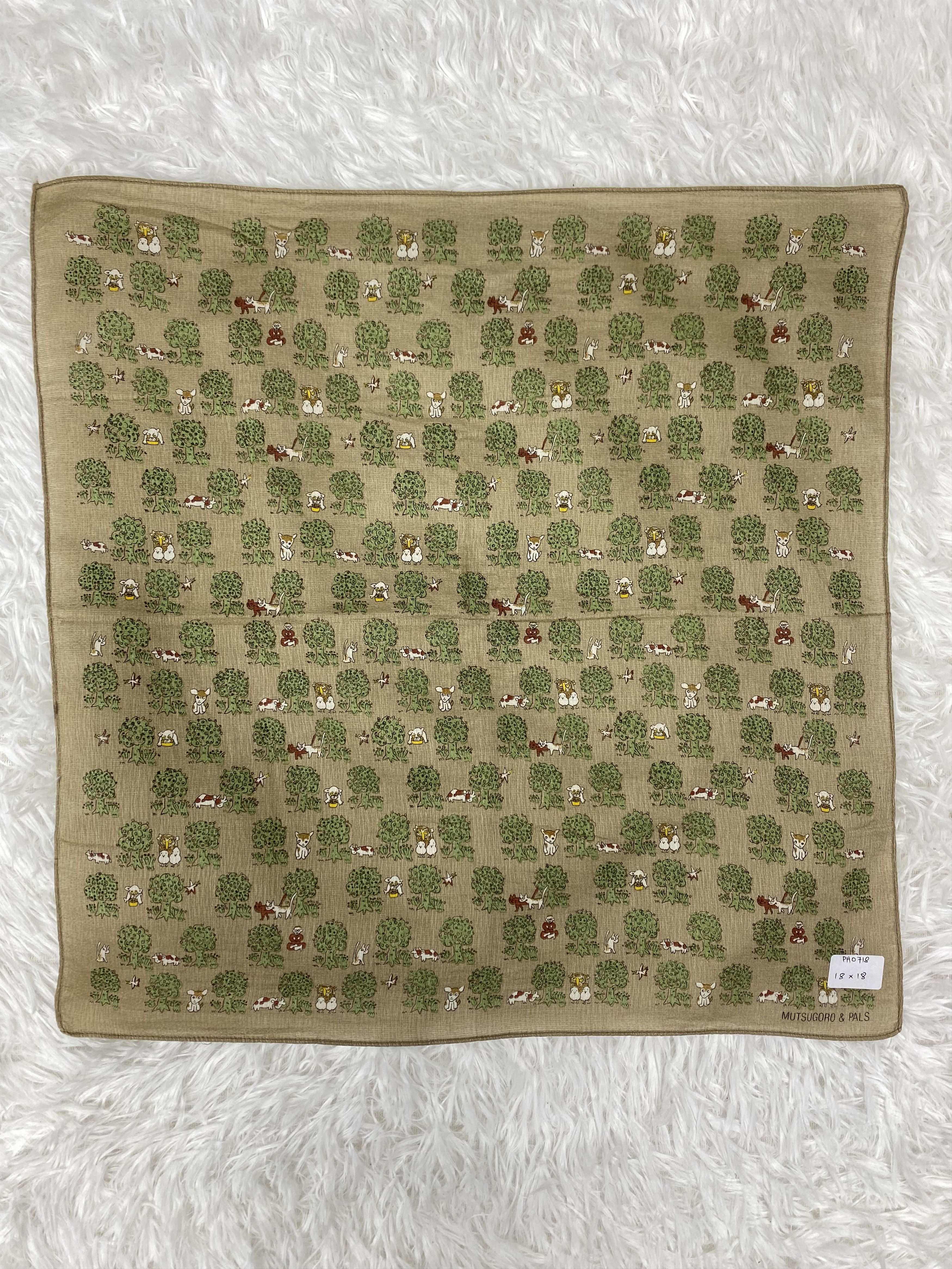 Vintage Vintage Mutsugoro & Pals Handkerchief Neckerchief PH0718 Size ONE SIZE - 3 Thumbnail