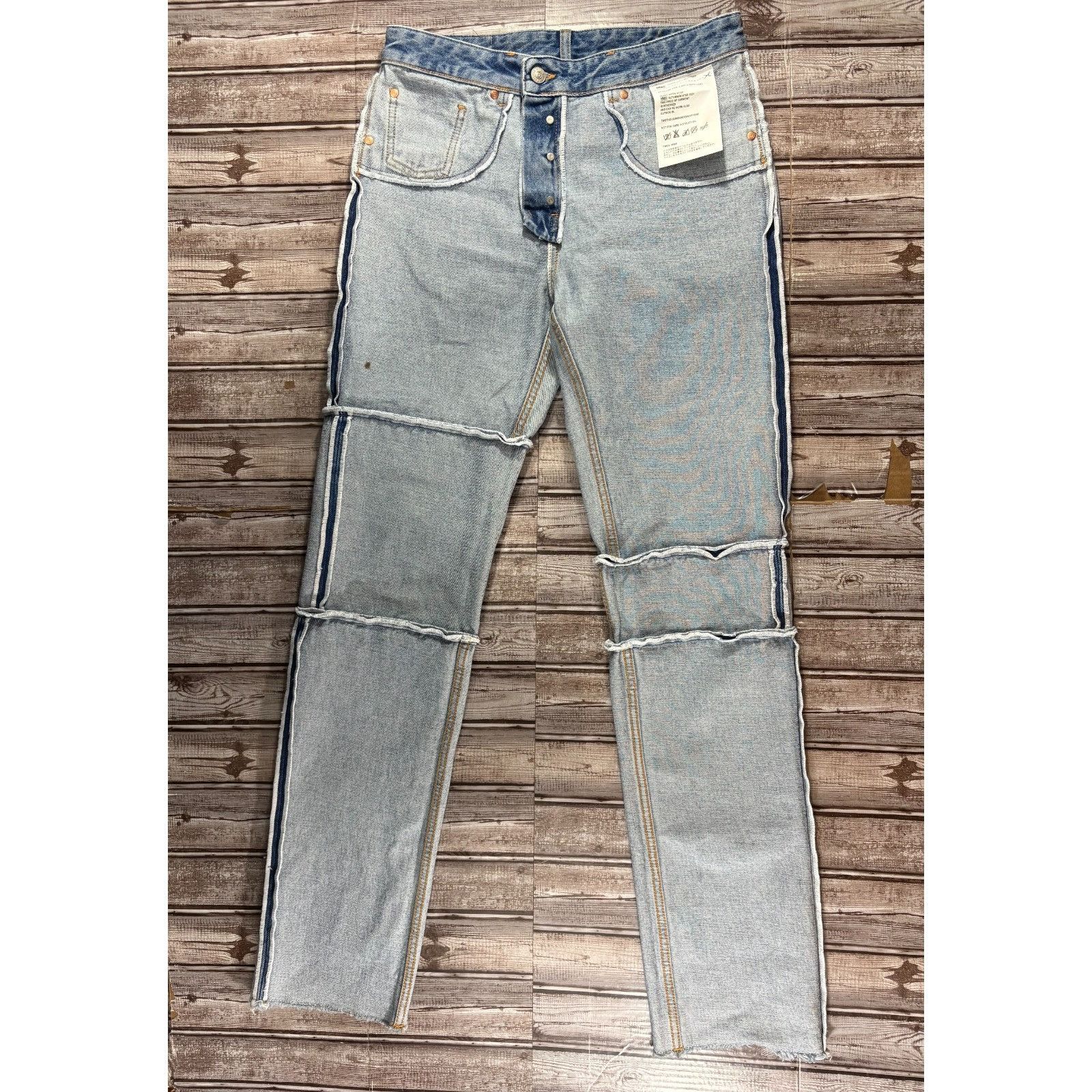 Maison Margiela MM6 Maison Margiela Inside Out Jeans size 42 US 6 color blue Size 28" / US 6 / IT 42 - 2 Thumbnail