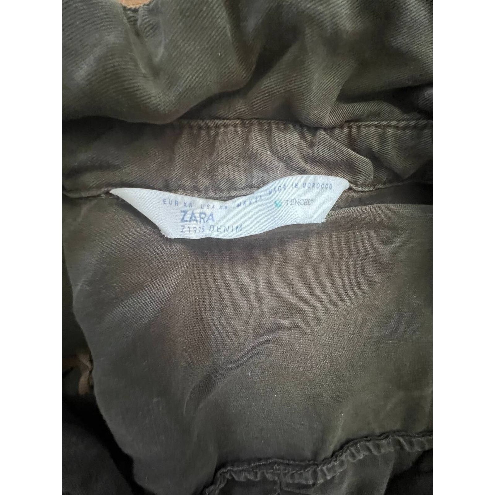 Zara ZARA DENIM Tencel Button Up Dark Snap Button Size XS A000821 Size XS / US 0-2 / IT 36-38 - 7 Thumbnail
