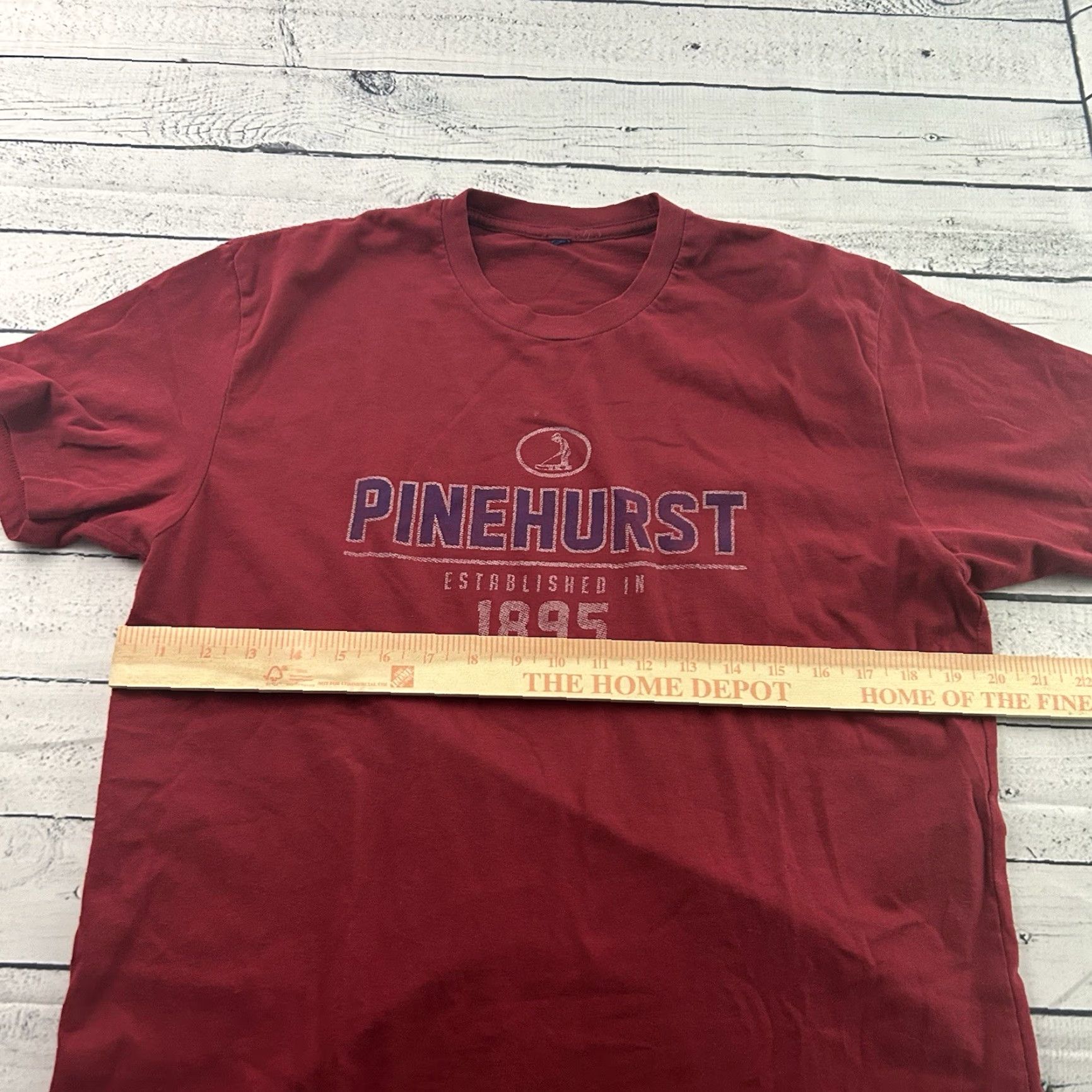 Vintage Pinehurst T-Shirt Men's Large Maroon Short Sleeve Red Size US L / EU 52-54 / 3 - 3 Thumbnail