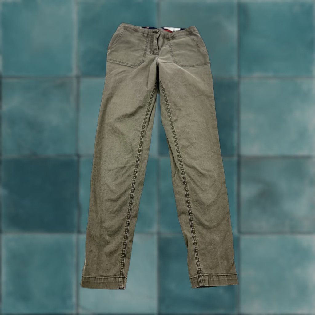 Boden Boden Pants Women’s 4 Brown Green Khaki Chino Trouser, Chino, Cotton, Tapered, Zip Button, Pockets, Regular, Brown Size 27" / US 4 / IT 40 - 1 Thumbnail