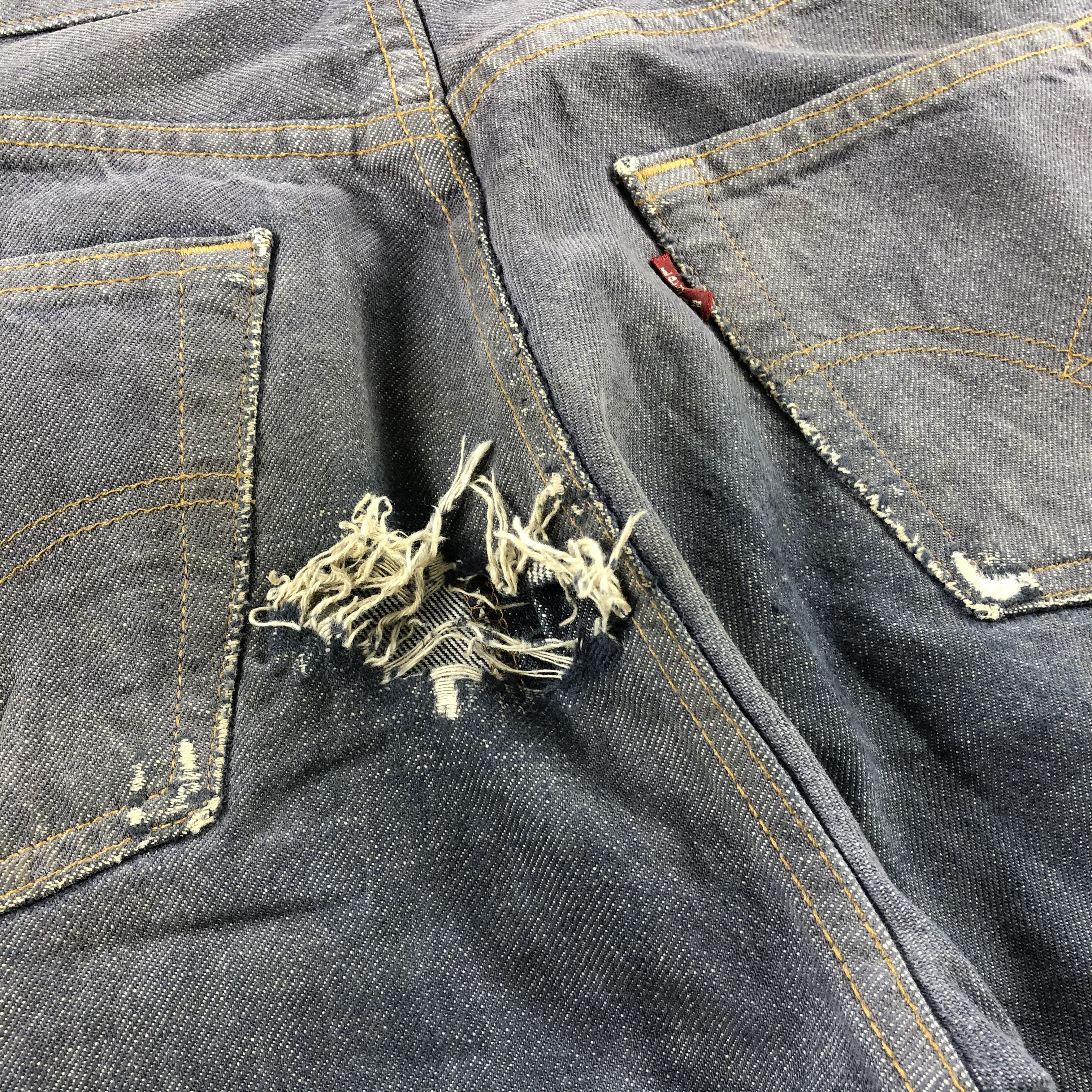 Levi's × Vintage Vintage 90s Levis 501 Distress Jeans-JM2434 Size US 30 / EU 46 - 6 Thumbnail