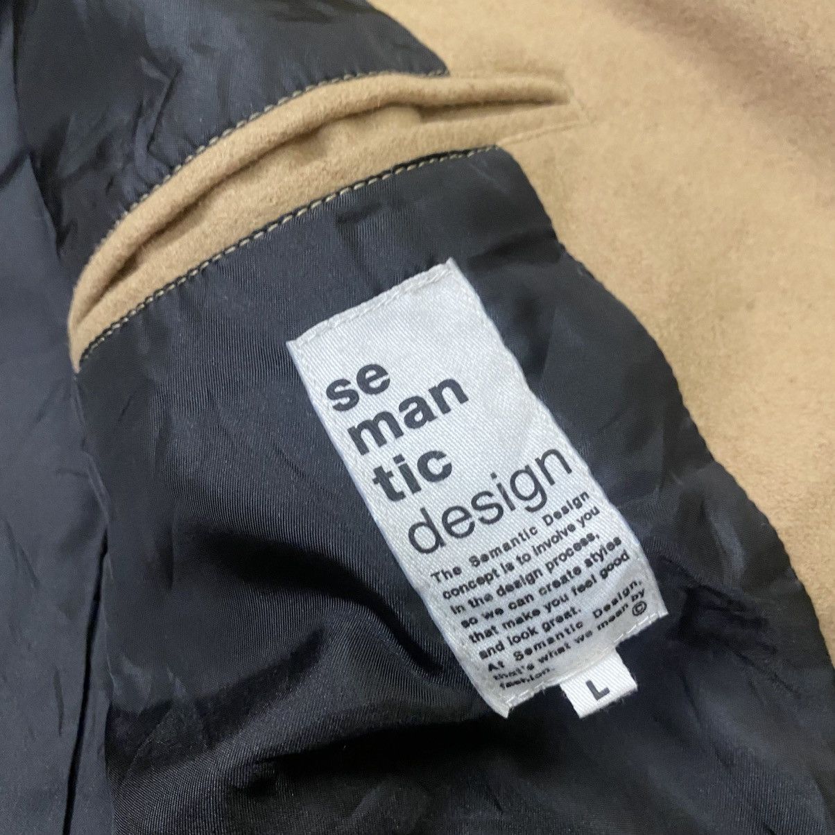 Japanese Brand × semanticdesign Semantic Design double breasted peacoat jacket Size US L / EU 52-54 / 3 - 10 Thumbnail