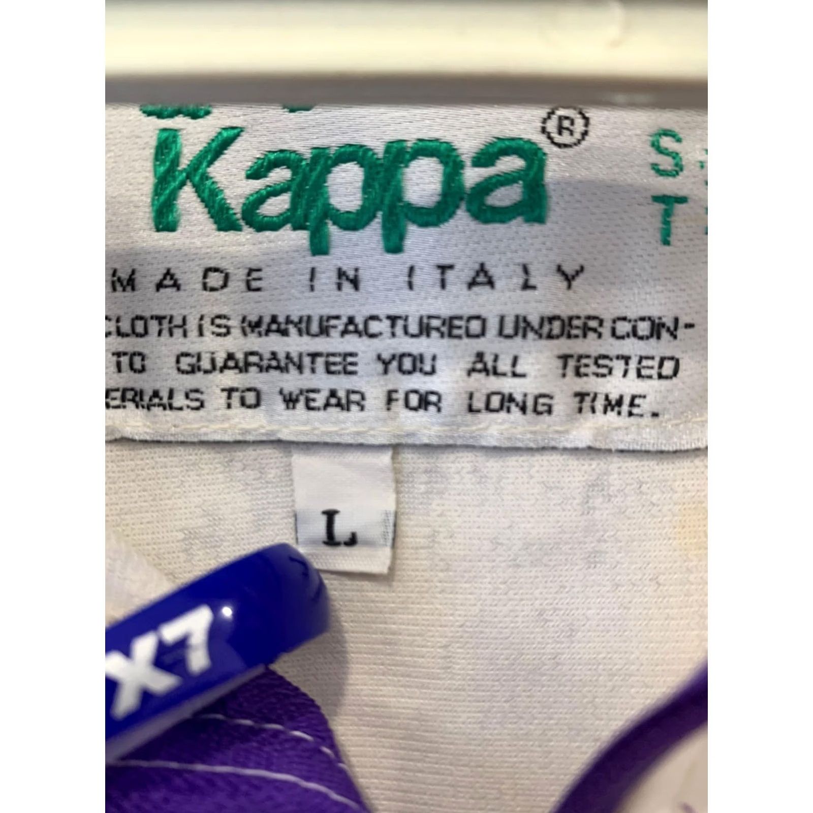 Kappa VINTAGE Kappa Track Jacket Adult L White 80s Omini Logo Tape Italy Purple 90s Theme Mer Size US L / EU 52-54 / 3 - 3 Thumbnail
