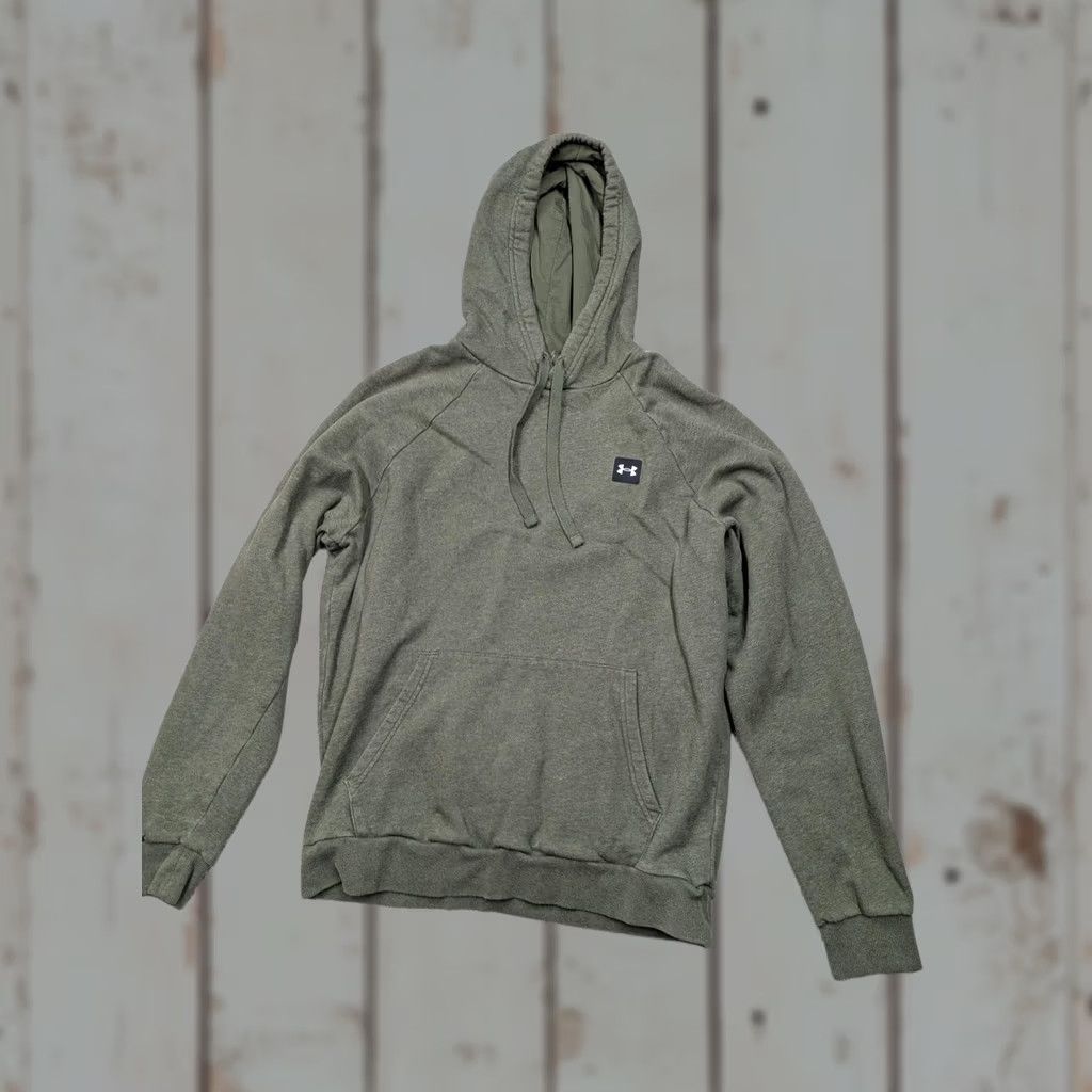 Under Armour Under Armour Hoodie Mens Medium Green Fleece Pullover Chest Logo Size US M / EU 48-50 / 2 - 1 Thumbnail