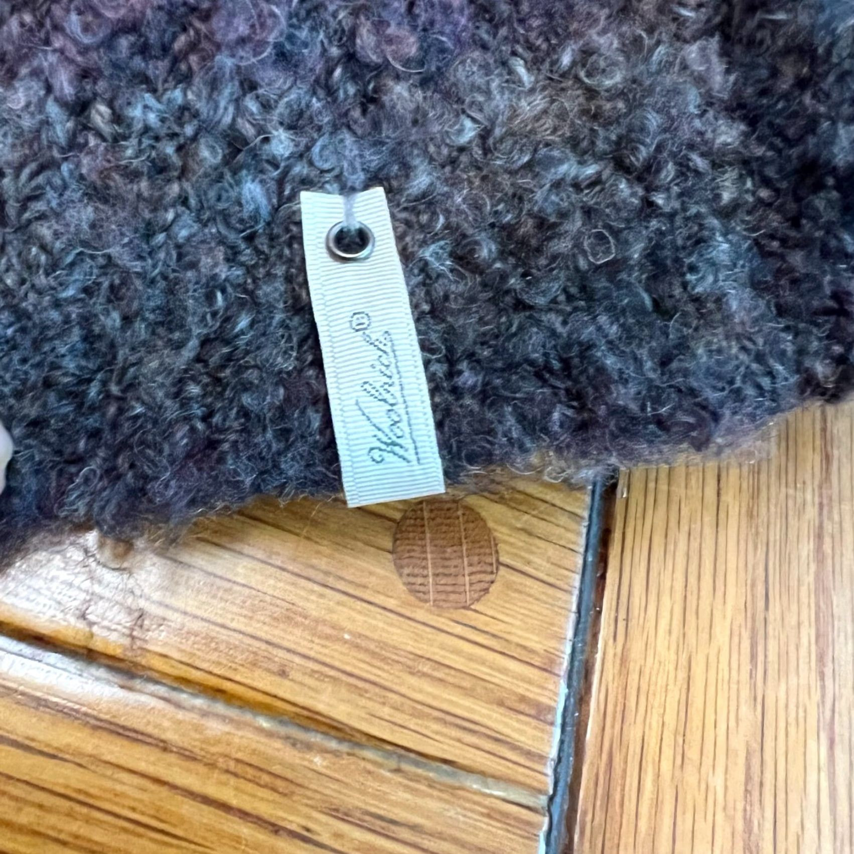 Vintage Woolrich Cowl Neck Knit Wool Sweater Women's M Black Purple Striped Cable-Knit Asymmetrical Sleeve Vintage Classic Pullover Winter Fall Spring Size M / US 6-8 / IT 42-44 - 6 Thumbnail