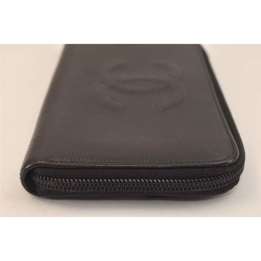 Chanel EUC Chanel CC logo caviar leather long zip around wallet Size ONE SIZE - 3 Thumbnail