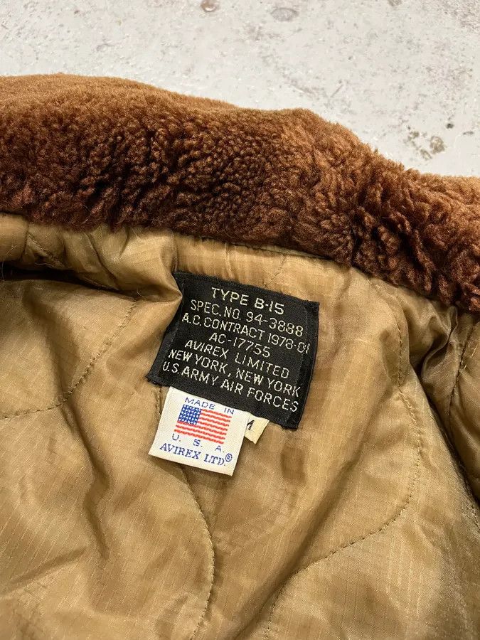 Avirex 1980s Avirex Shearling Brown Leather Bomber Jacket Size US M / EU 48-50 / 2 - 9 Thumbnail