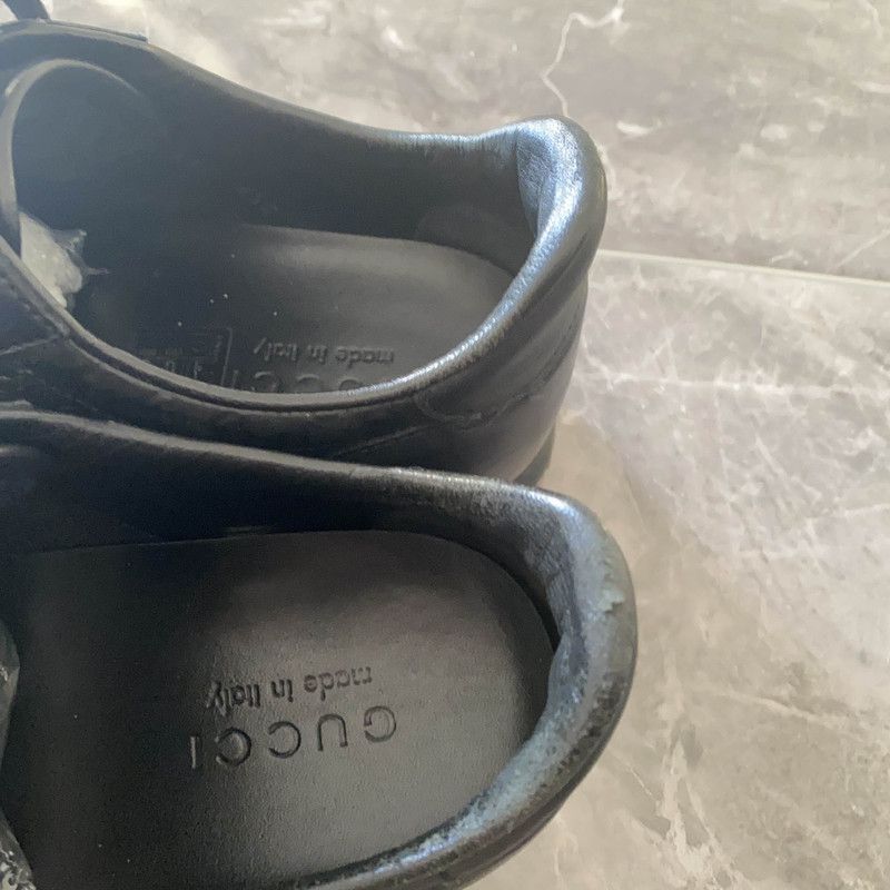 Gucci Gucci Black Leather Casual Sneakers for Everyday Wear Size US 8.5 / EU 41-42 - 1 Thumbnail