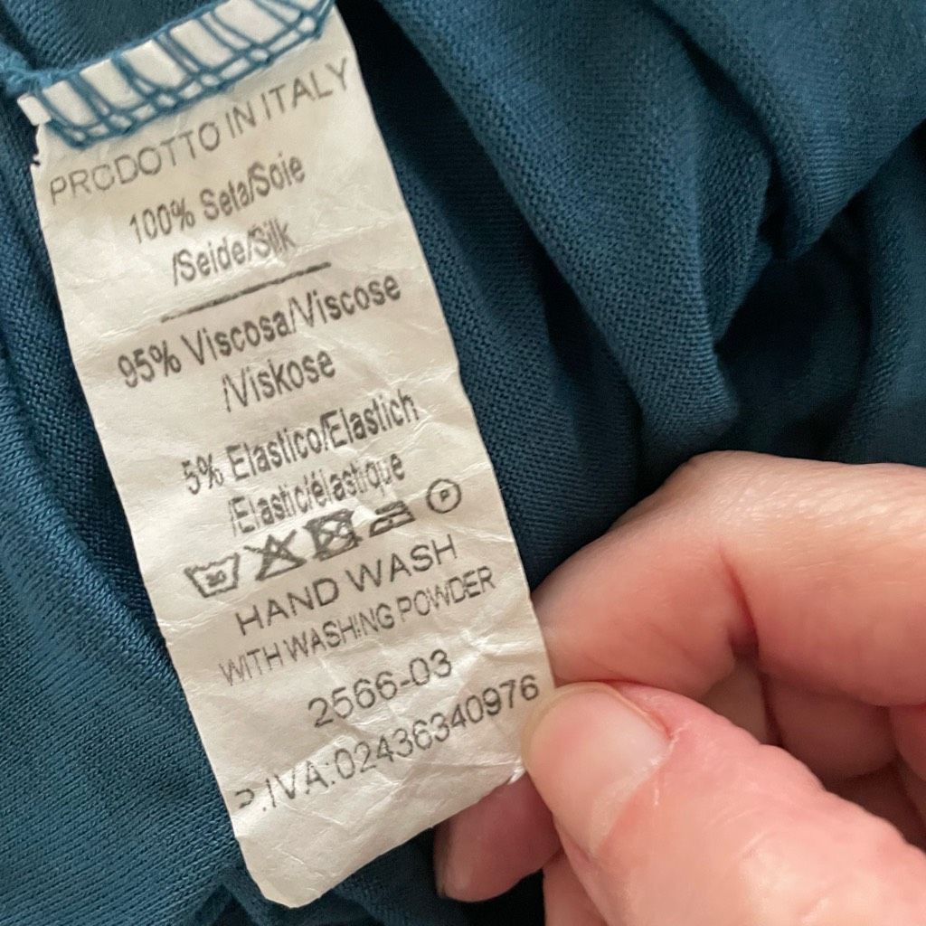 Other Gigi Moda Italy Venus Silk Maxi Dress Teal Blue M L $115 OSFM Size M / US 6-8 / IT 42-44 - 8 Thumbnail