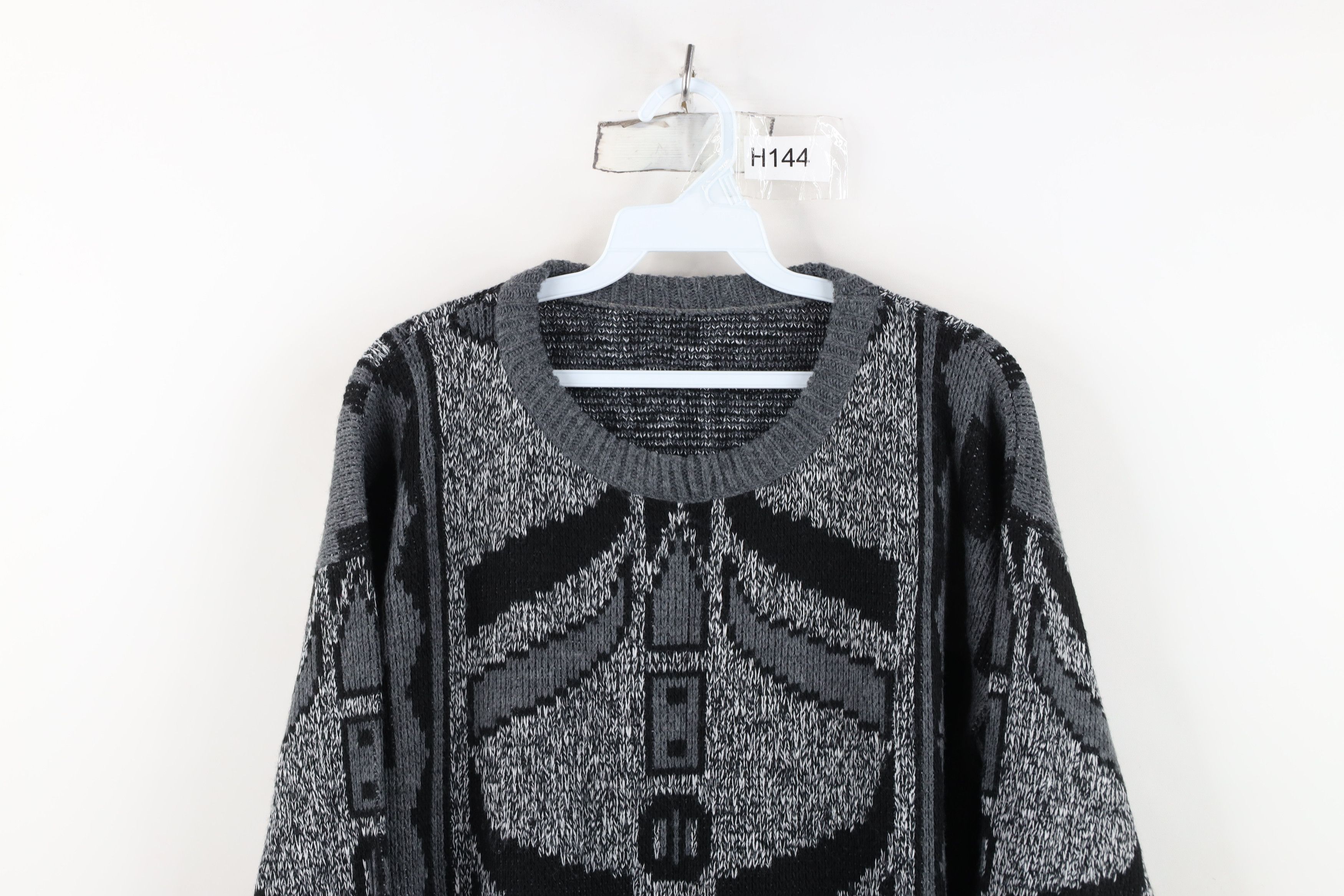 Vintage Vintage 90s Streetwear Chunky Ribbed Knit Crewneck Sweater Size US M / EU 48-50 / 2 - 2 Thumbnail