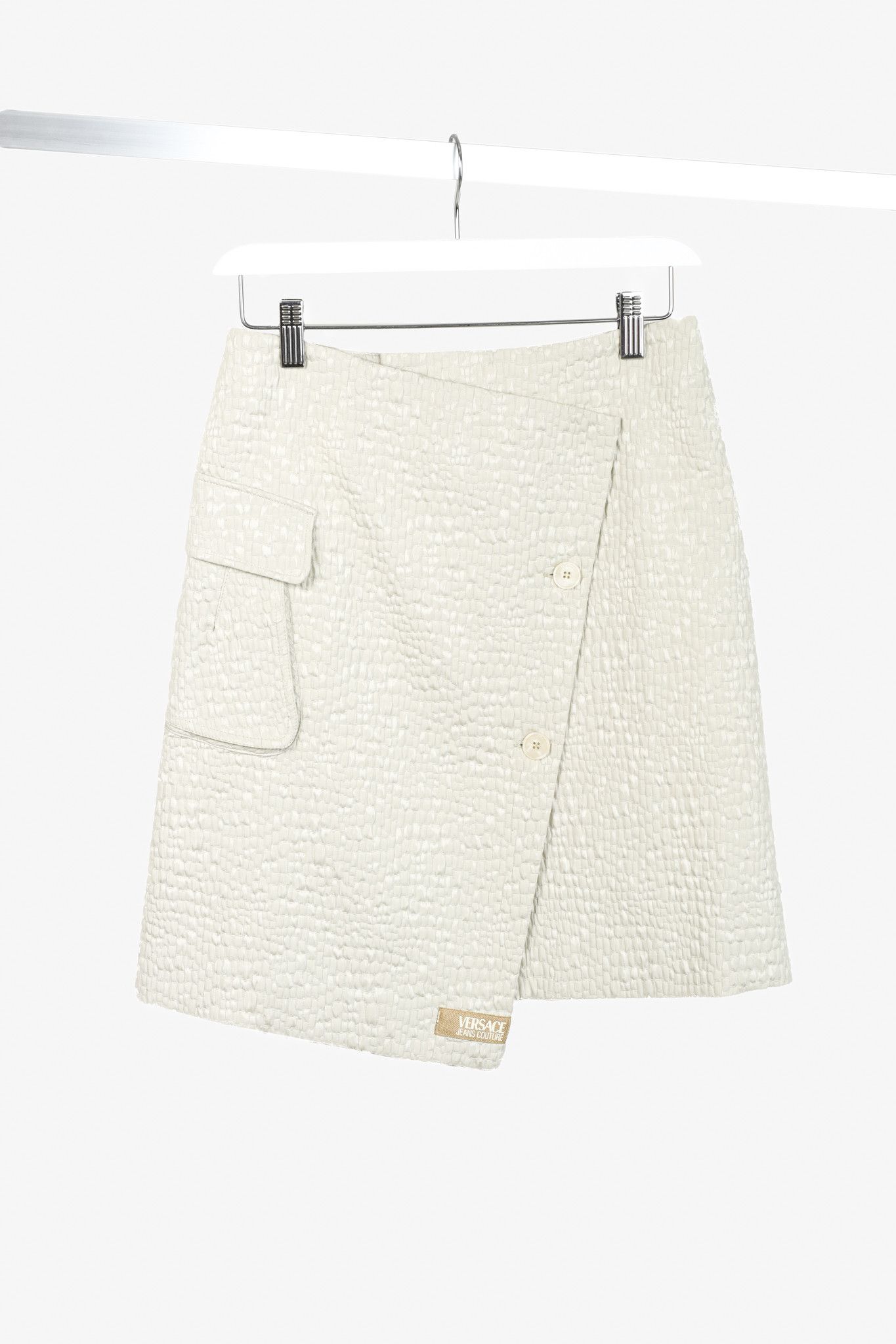 Versace Versace Jeans Couture Quilted Wrap Skirt Size 26" / US 2 / IT 38 - 1 Thumbnail