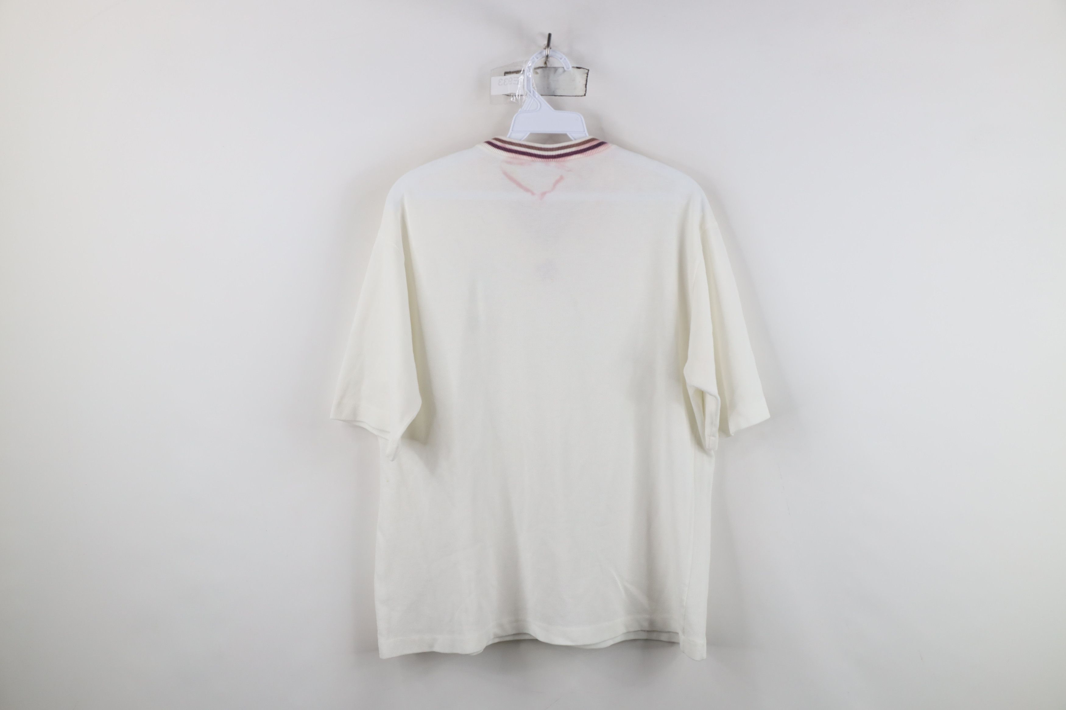 Vintage Vintage 70s Streetwear Tennis Knit V-Neck T-Shirt USA Size US L / EU 52-54 / 3 - 12 Thumbnail