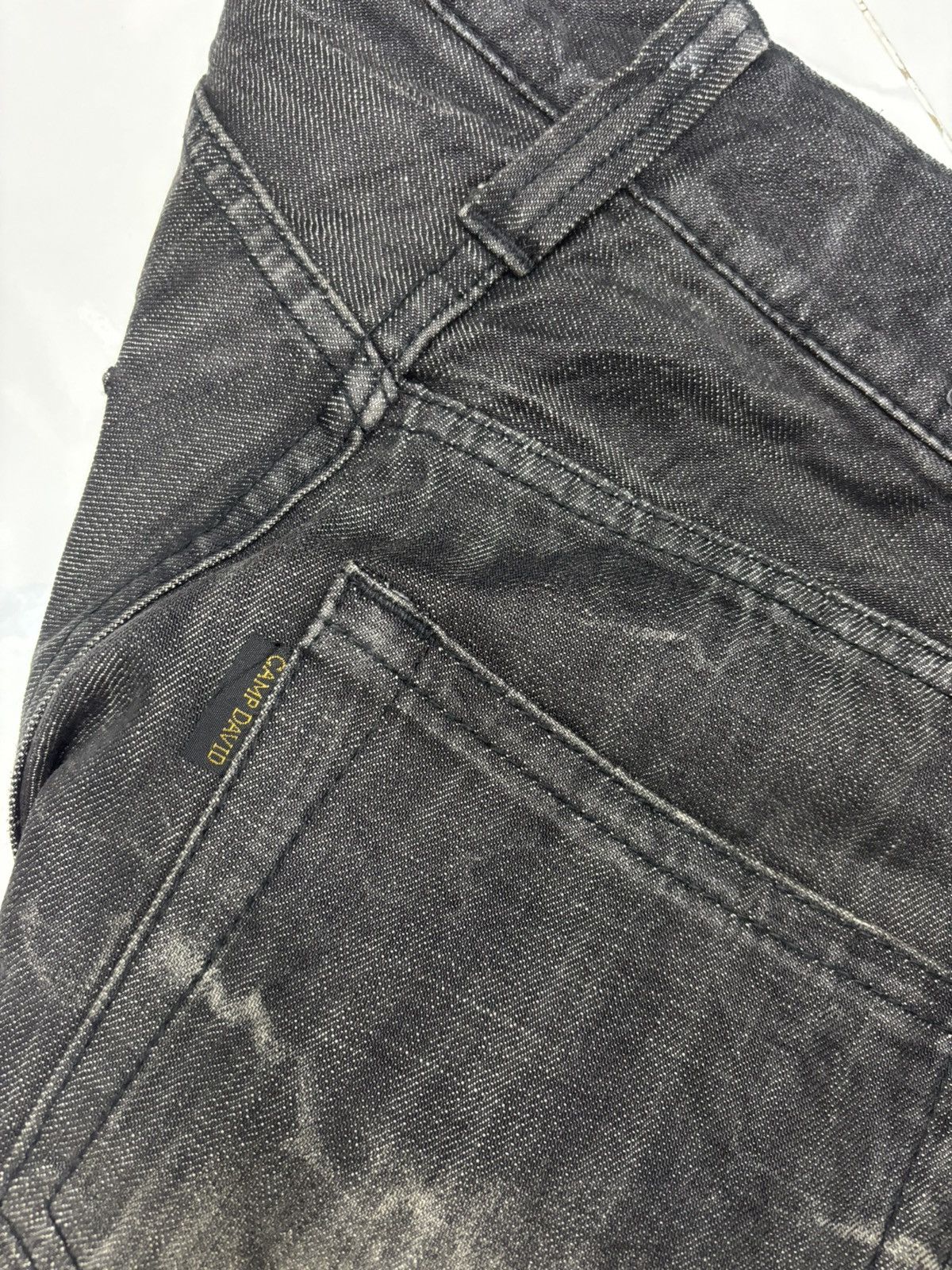 Kapital Vintage Crackle Wash Black Distressed Denim Jeans Size US 30 / EU 46 - 10 Thumbnail