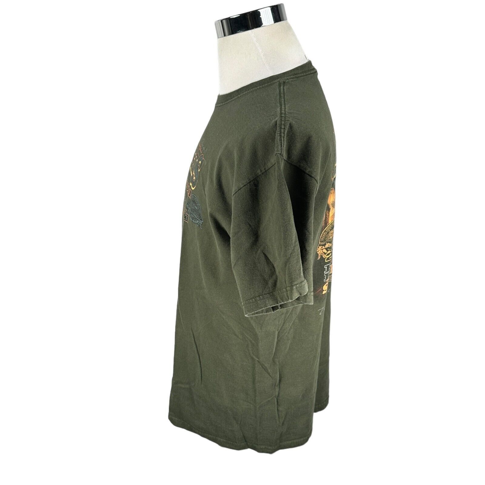 Anvil Sturgis Black Hills Rally 2011 T-Shirt Men's Large Green Size US L / EU 52-54 / 3 - 3 Thumbnail